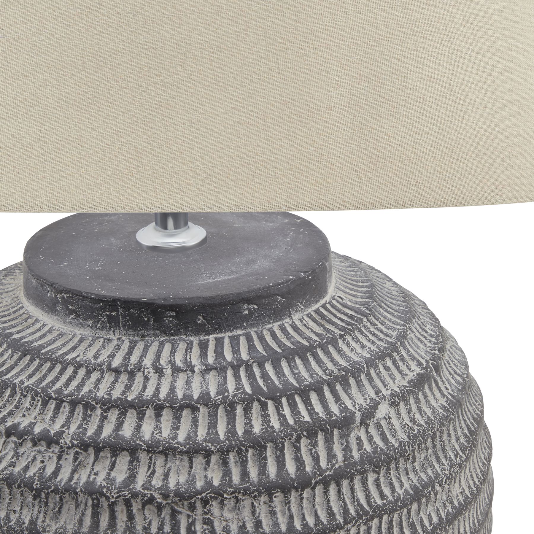 Amalfi Grey Stone Carved Lamp - Image 2