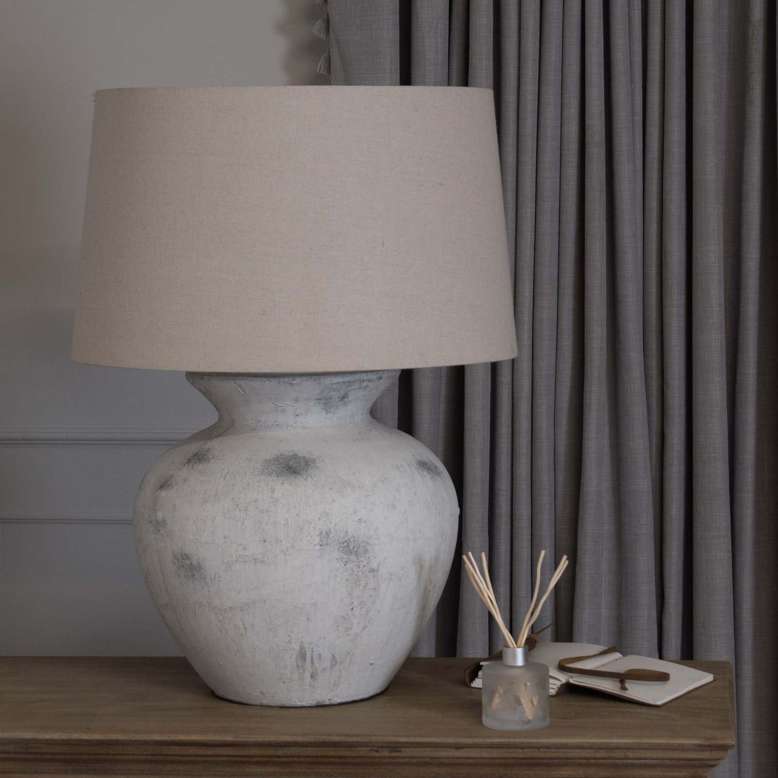 Downton Antique White Lamp - Image 7