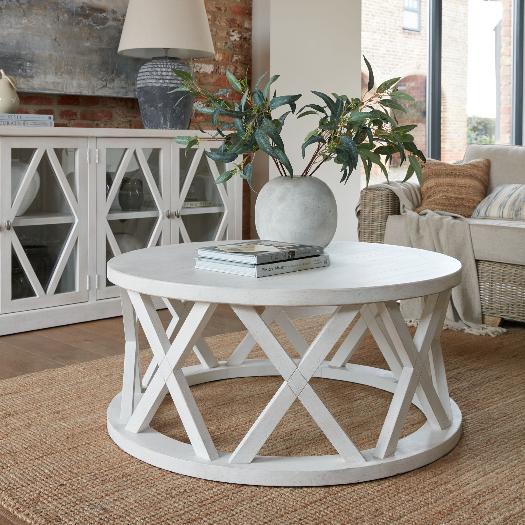 Stamford Plank Collection Round Coffee Table - Image 5