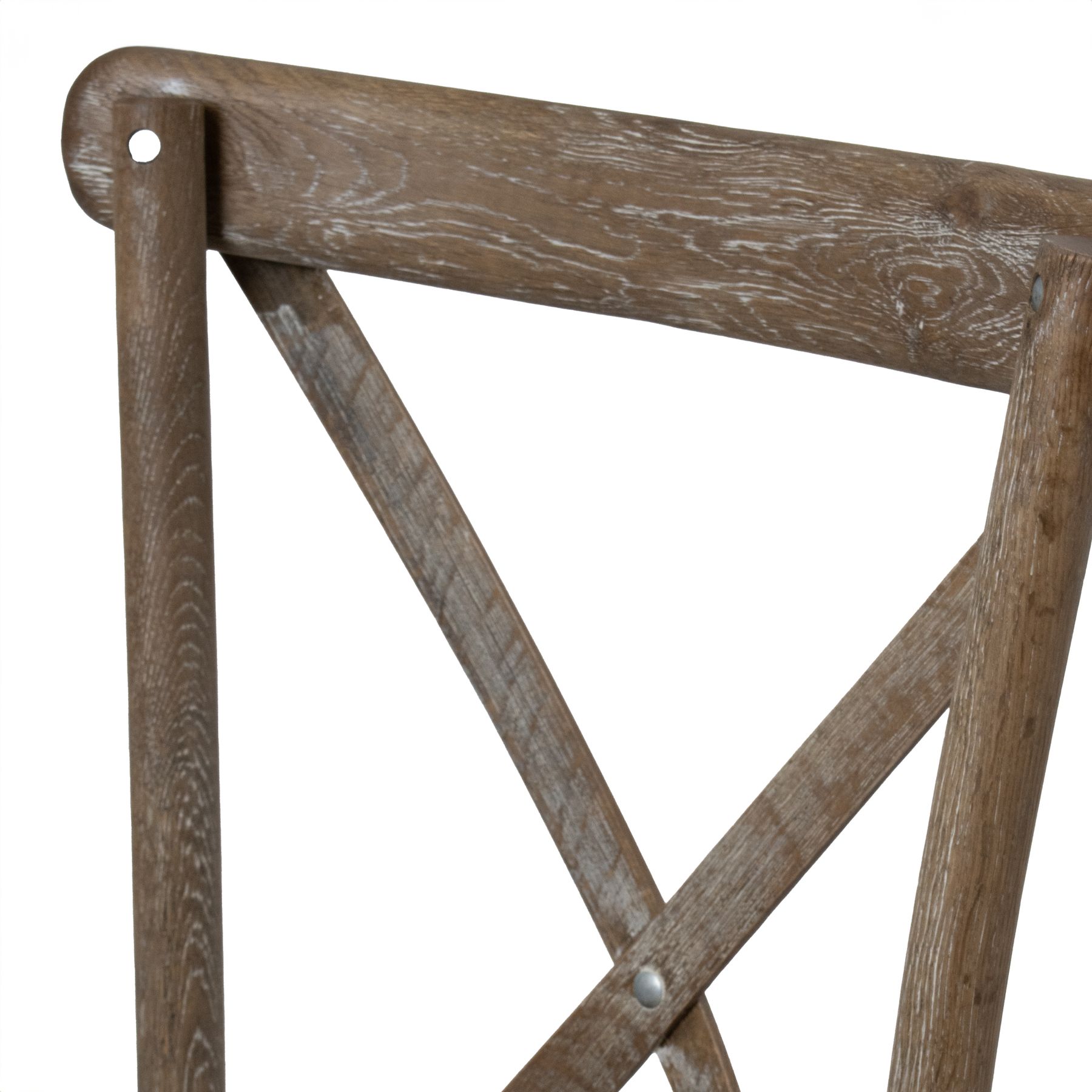 Light Oak Cross Back Dining Chair - Image 2