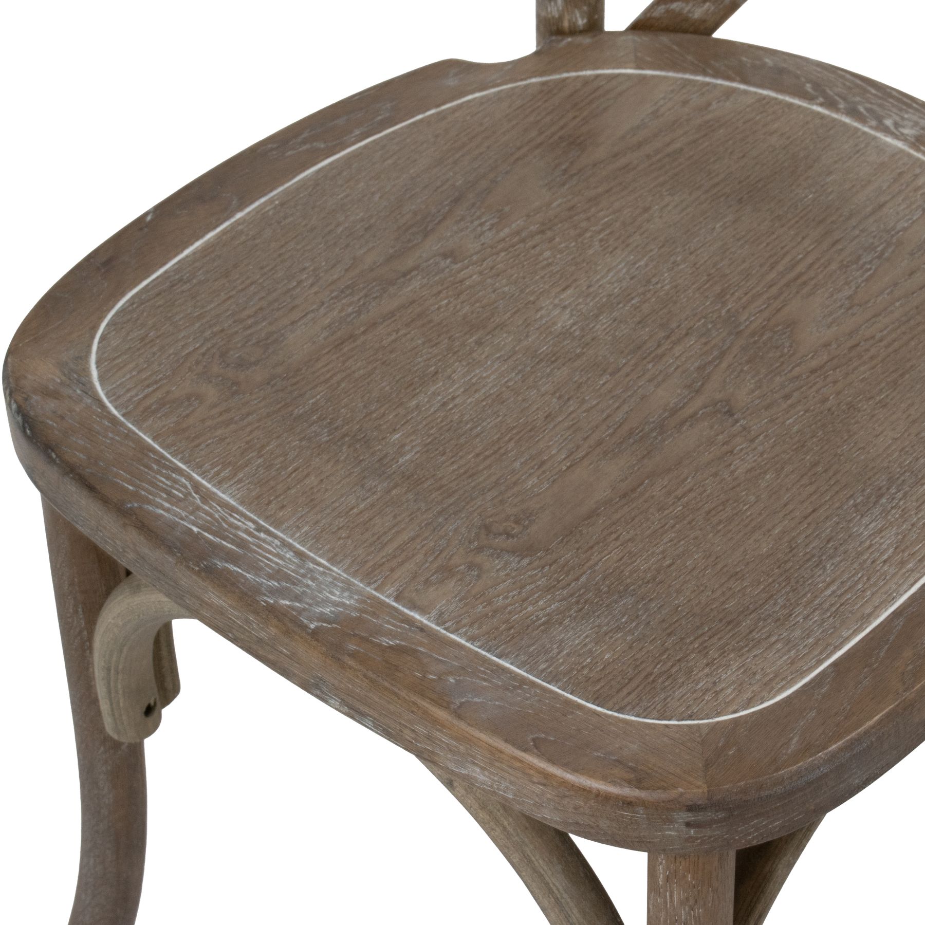 Light Oak Cross Back Dining Chair - Image 3