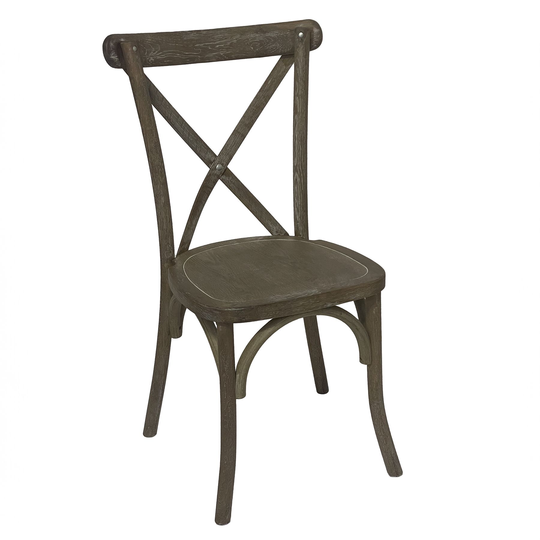 Light Oak Cross Back Dining Chair - Image 1