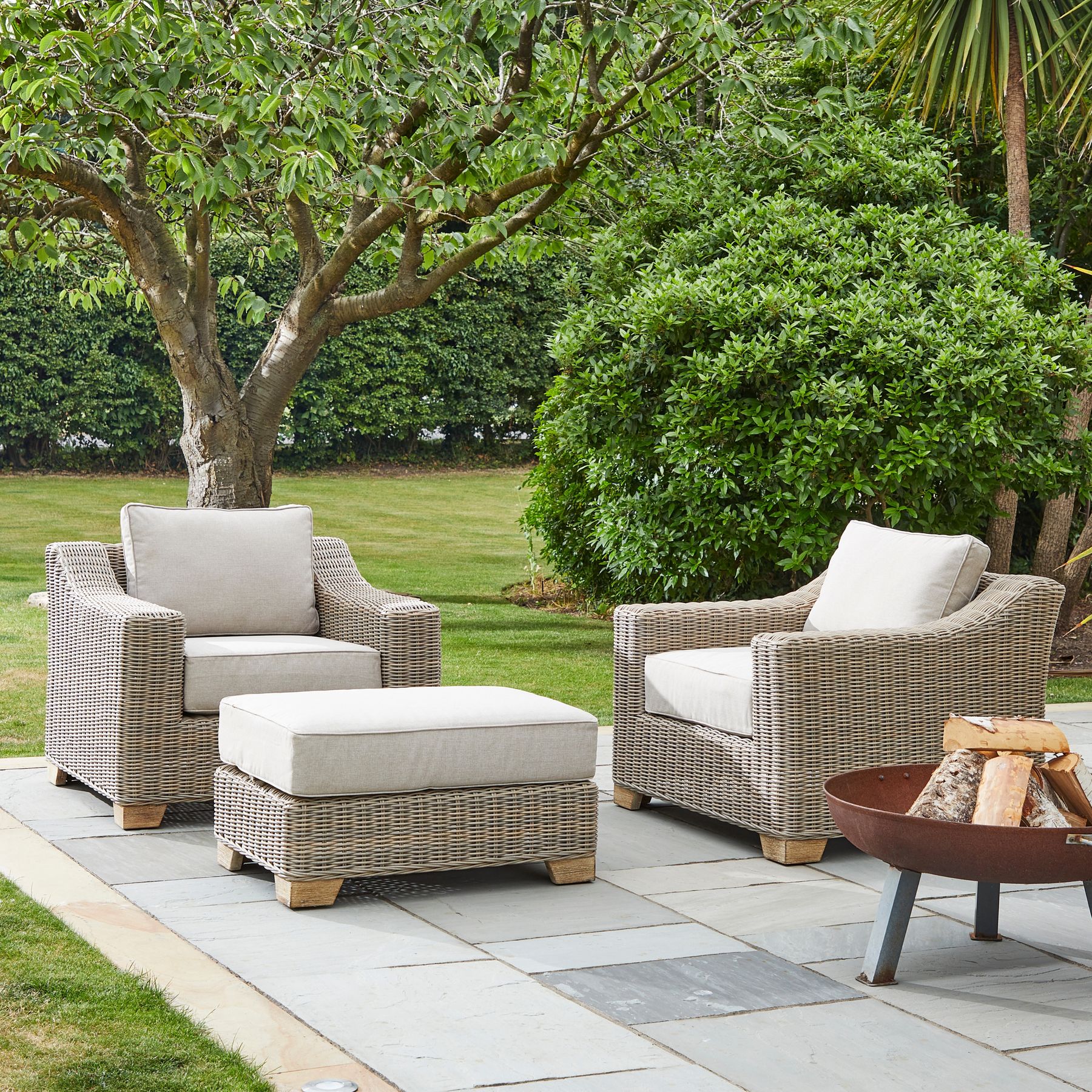 Capri Collection Outdoor Footstool - Image 4