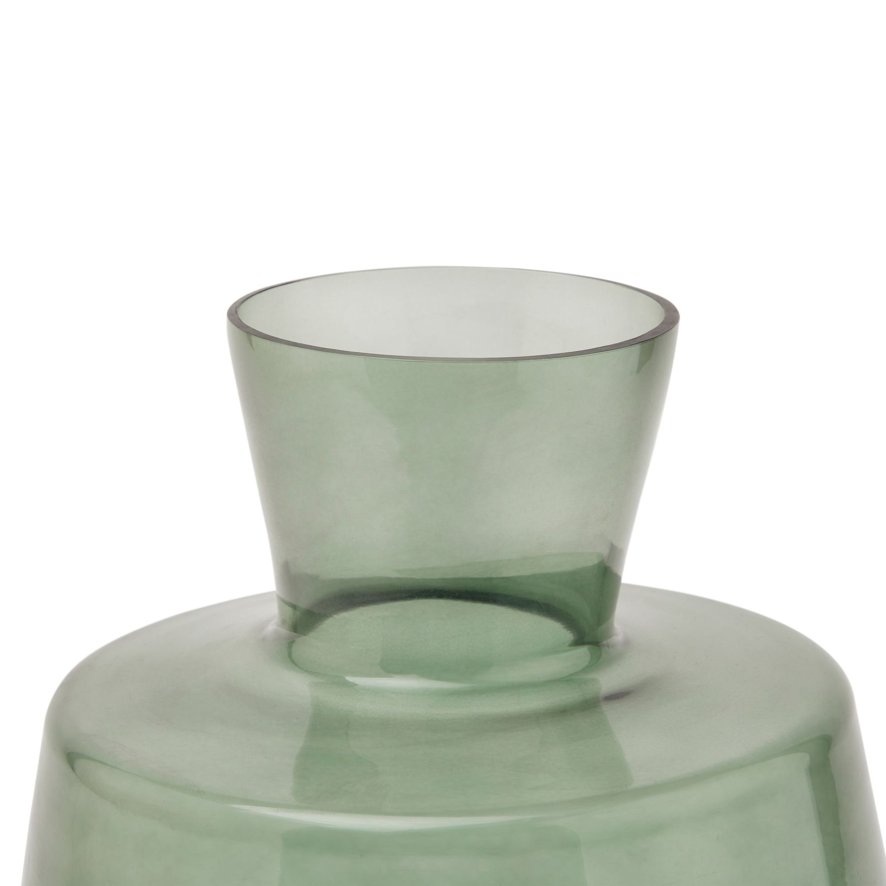 Smoked Sage Glass Large Ellipse Vase - Image 2