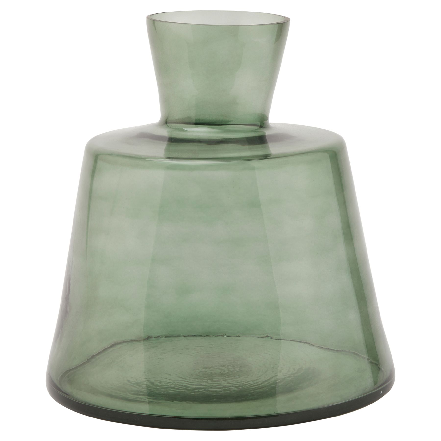 Smoked Sage Glass Large Ellipse Vase - Image 1