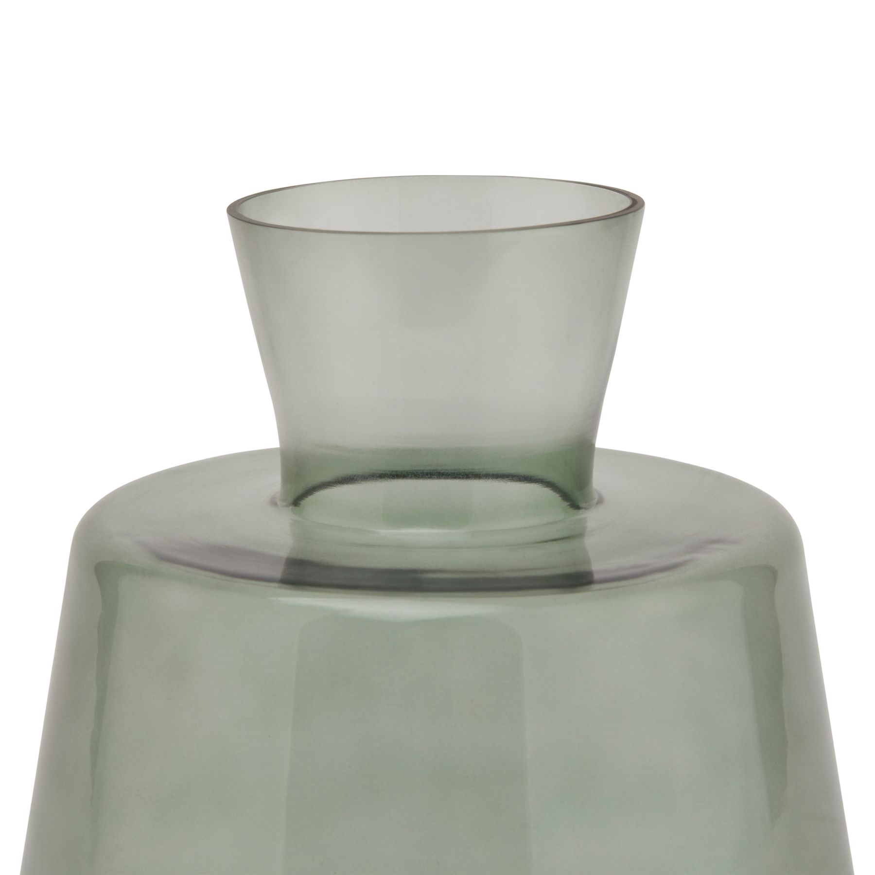 Smoked Sage Glass Ellipse Vase - Image 2