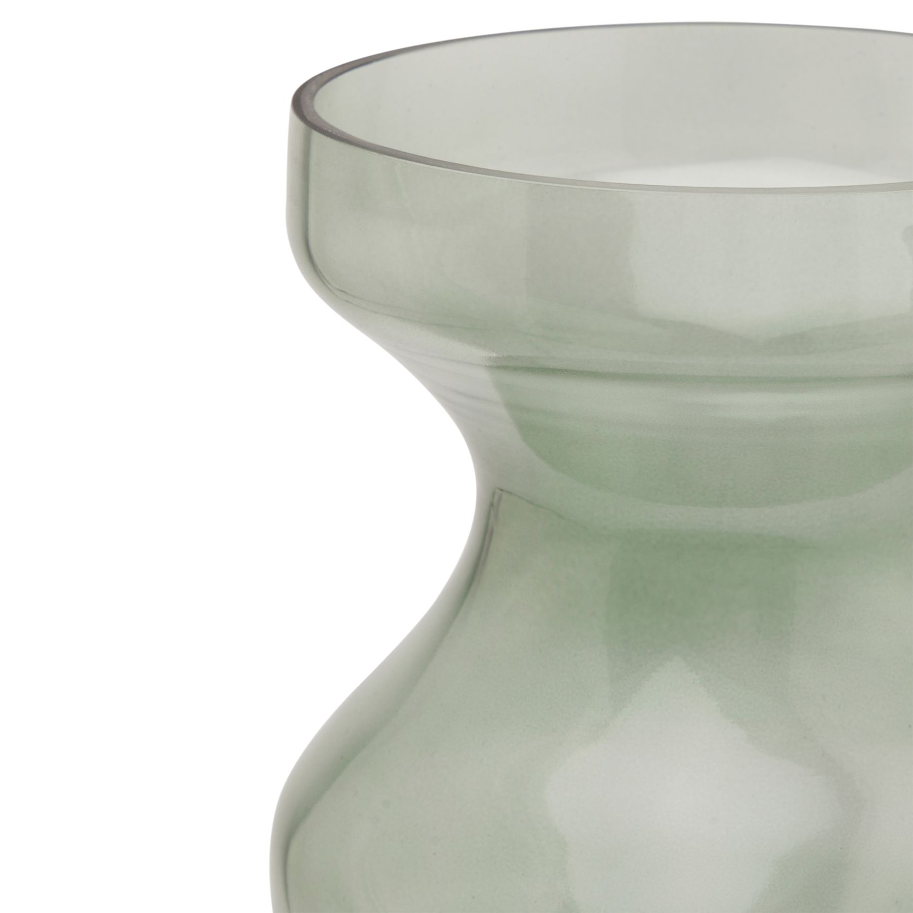Smoked Sage Glass  Fluted Vase - Image 2