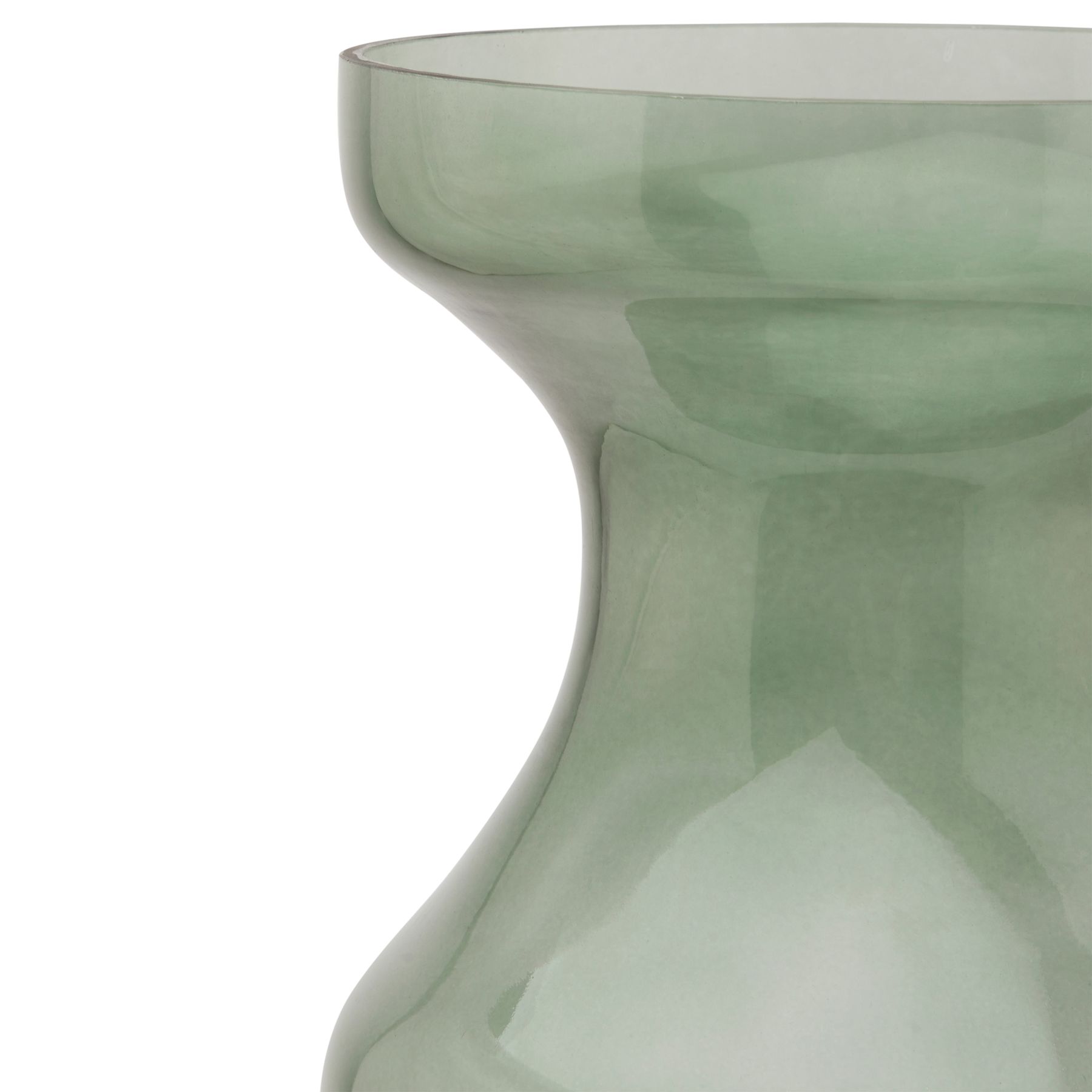 Smoked Sage Glass Tall Fluted Vase - Image 2