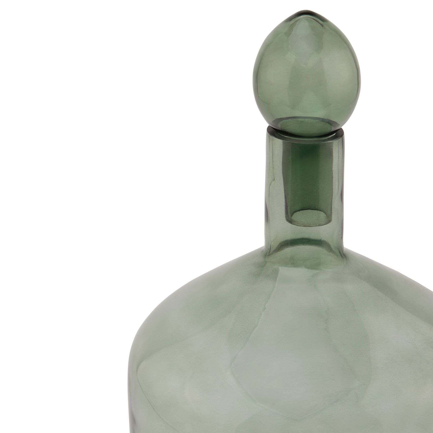 Smoked Sage Glass Bottle With Stopper - Image 2
