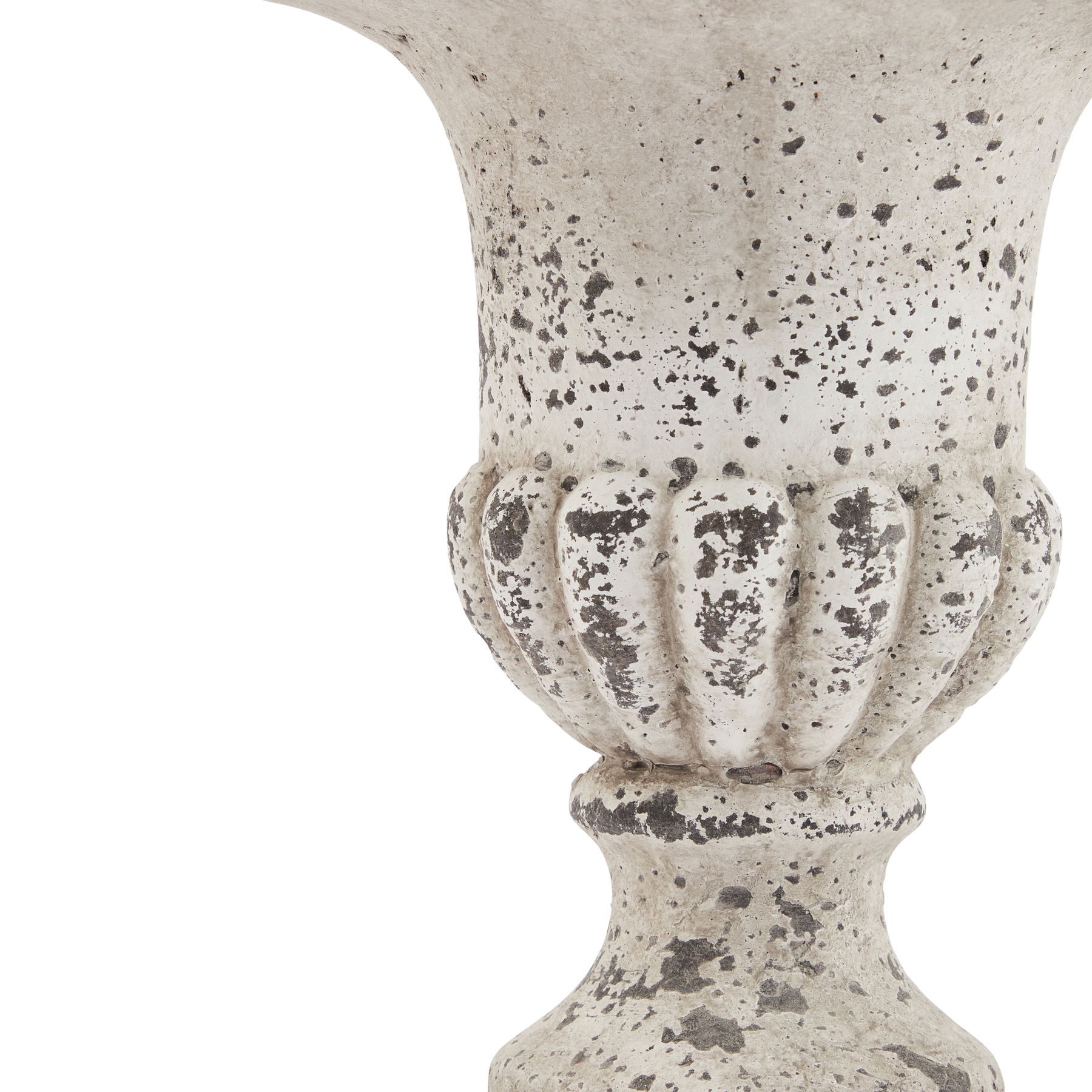 Fluted Stone Ceramic Urn - Image 3