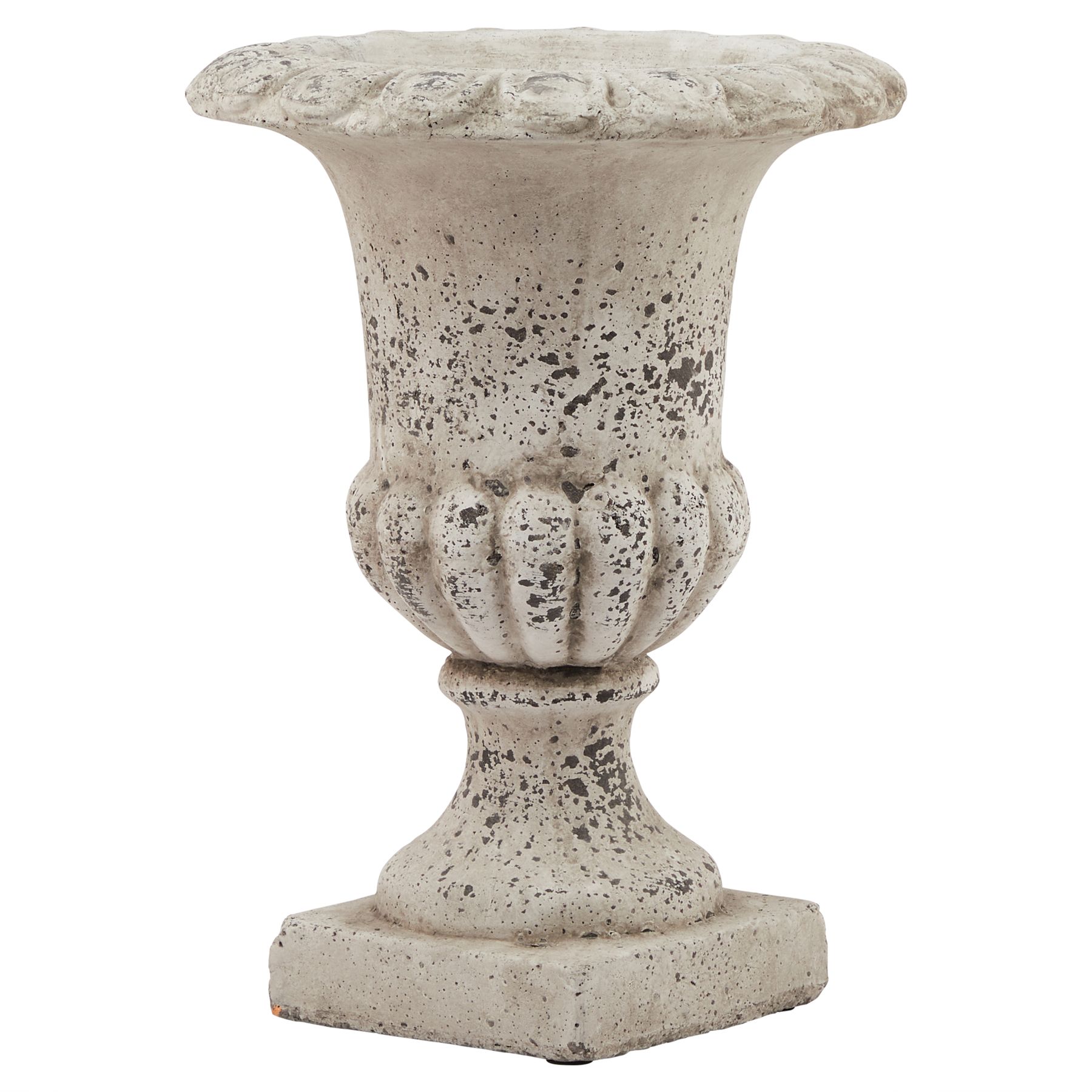 Fluted Stone Ceramic Urn - Image 1