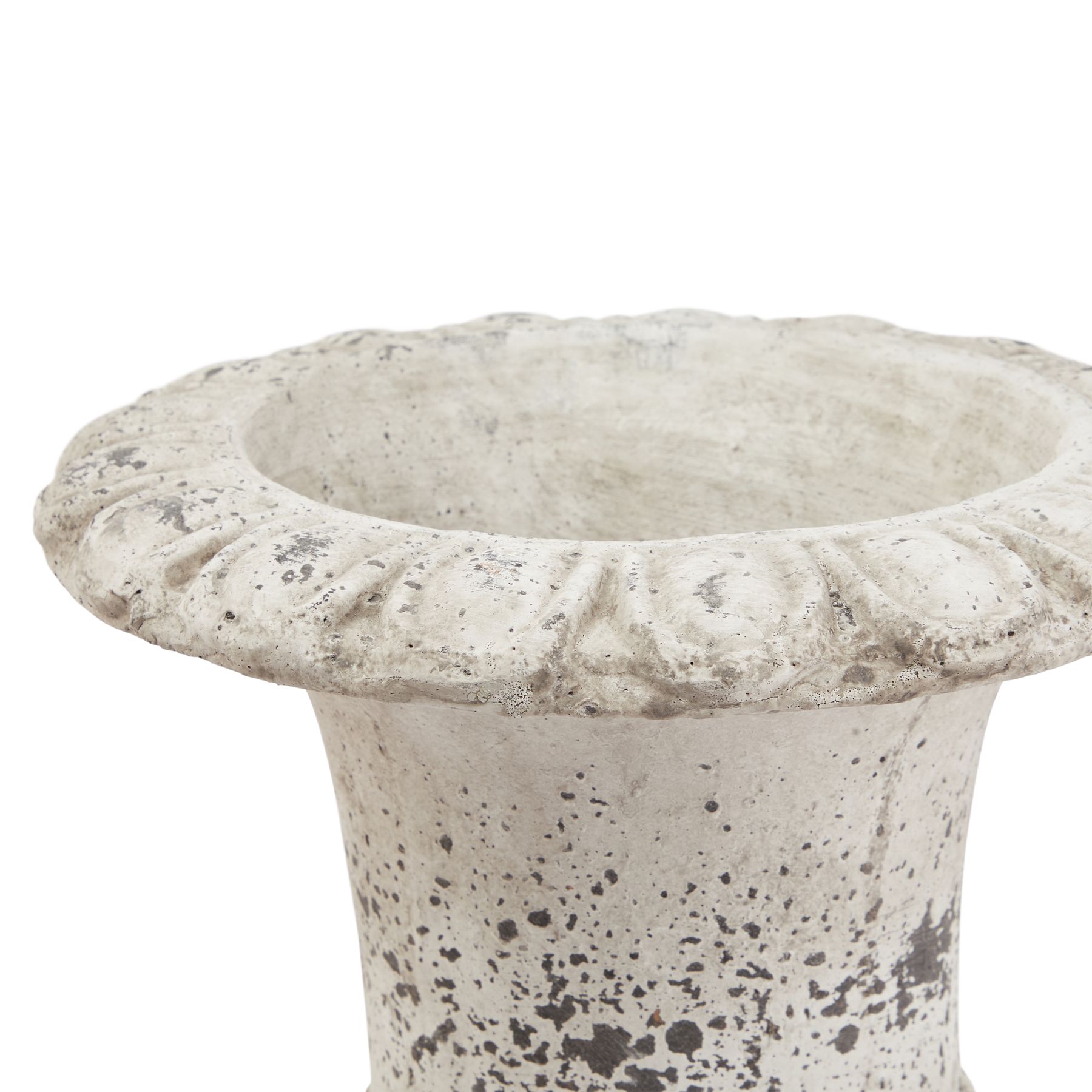 Large Fluted Stone Ceramic Urn - Image 2