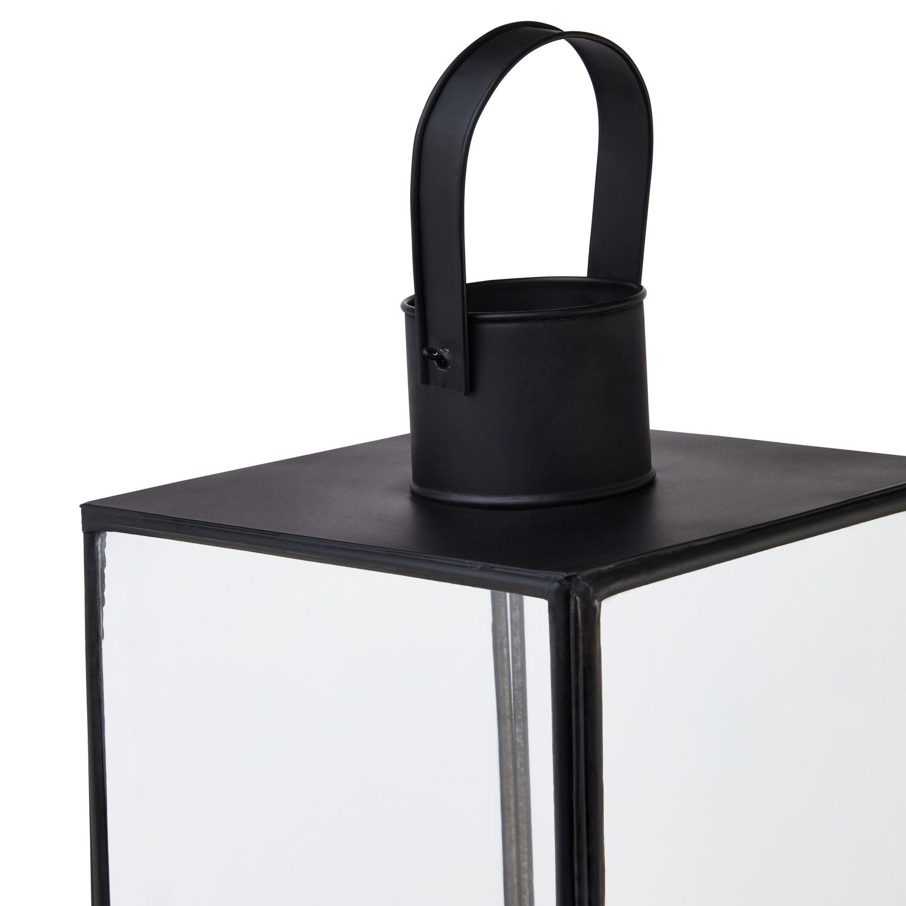 Flat Top Large Black Lantern - Image 2