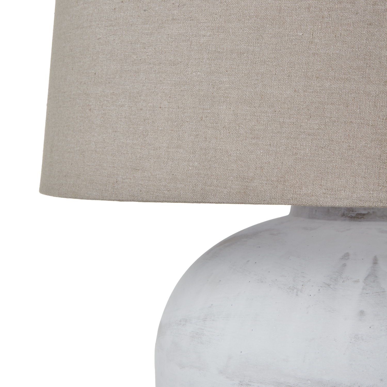 Athena Aged Stone Tall Table Lamp With Linen Shade - Image 3