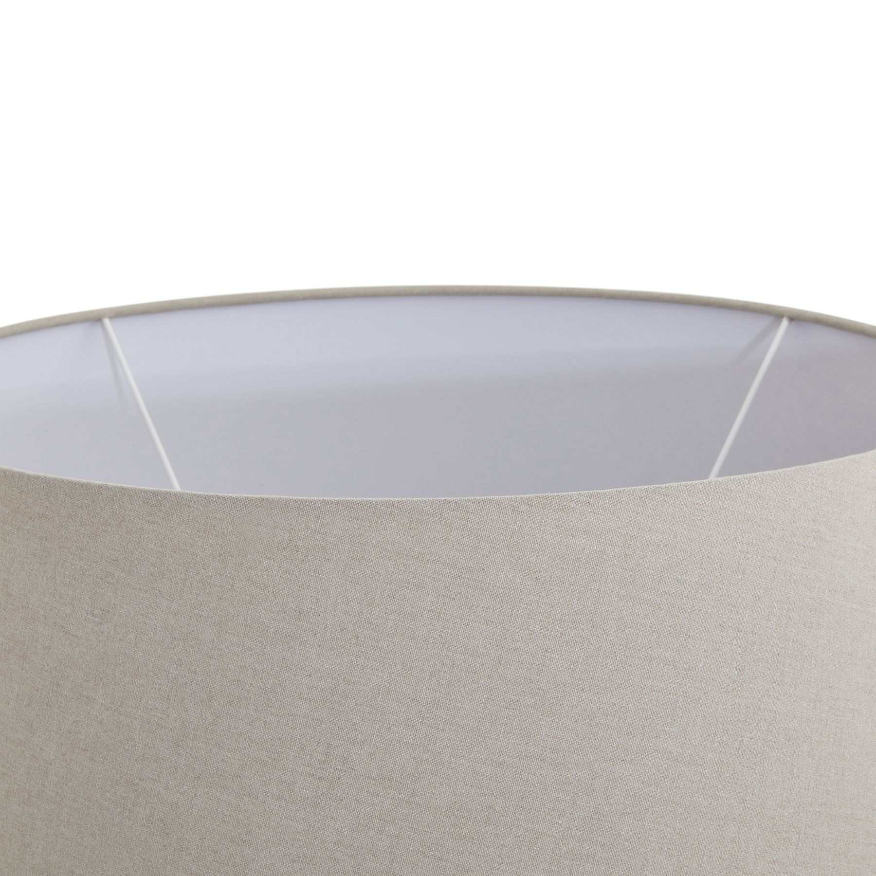 Amalfi Grey Round Table Lamp With Linen Shade - Image 3