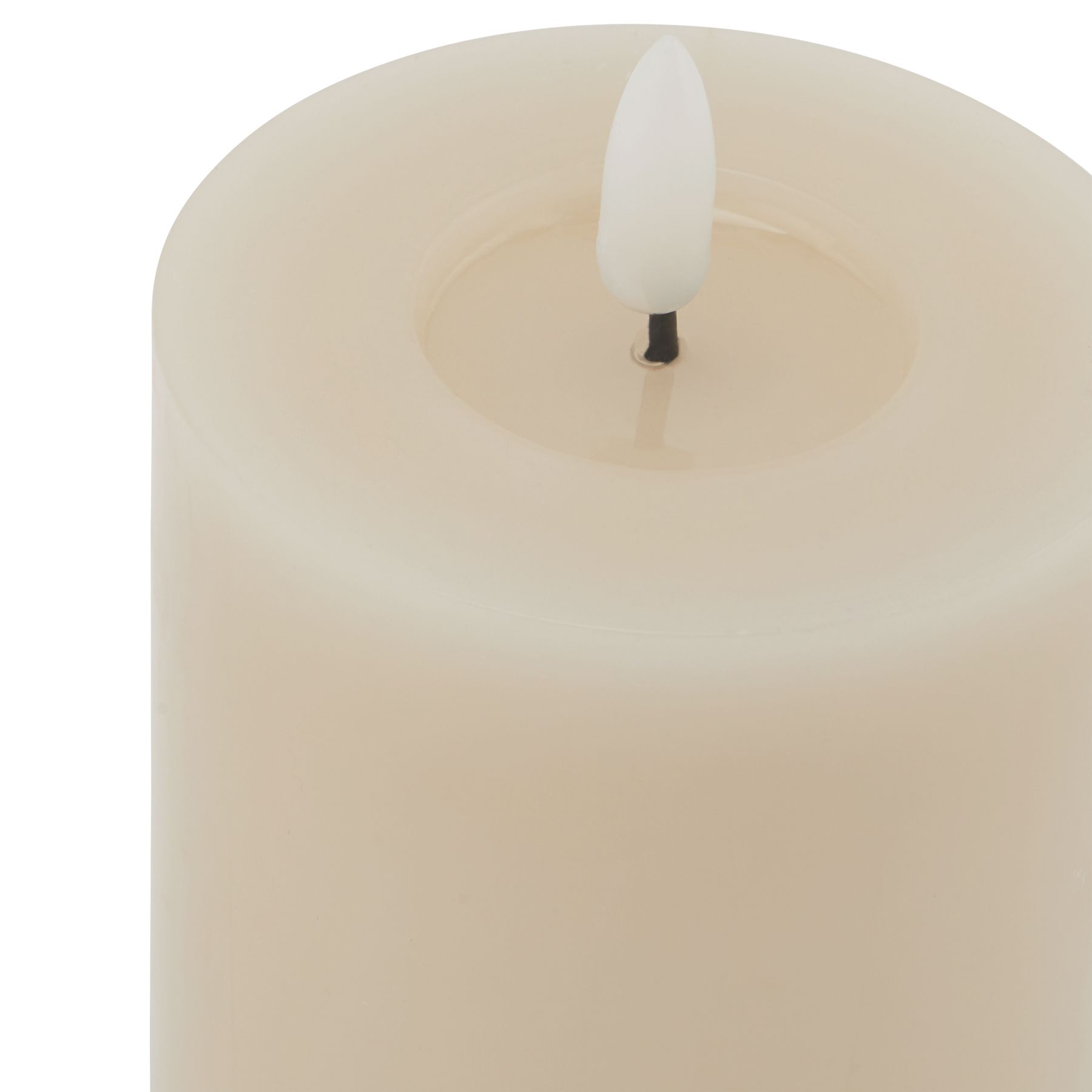 Luxe Collection Melt Effect 3x4 Taupe LED Wax Candle - Image 2
