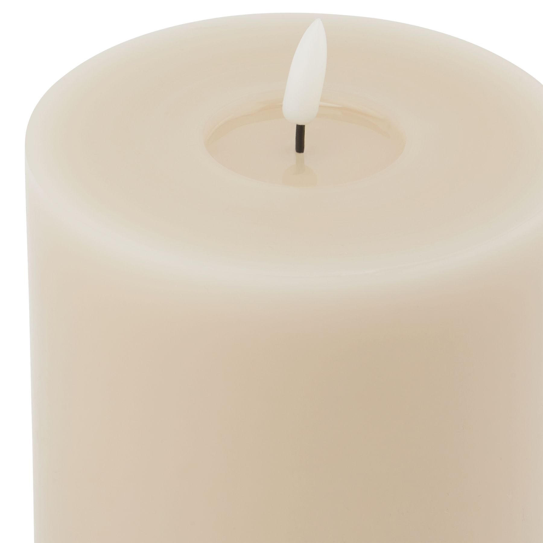 Luxe Collection Melt Effect 5x5 Taupe LED Wax Candle - Image 2
