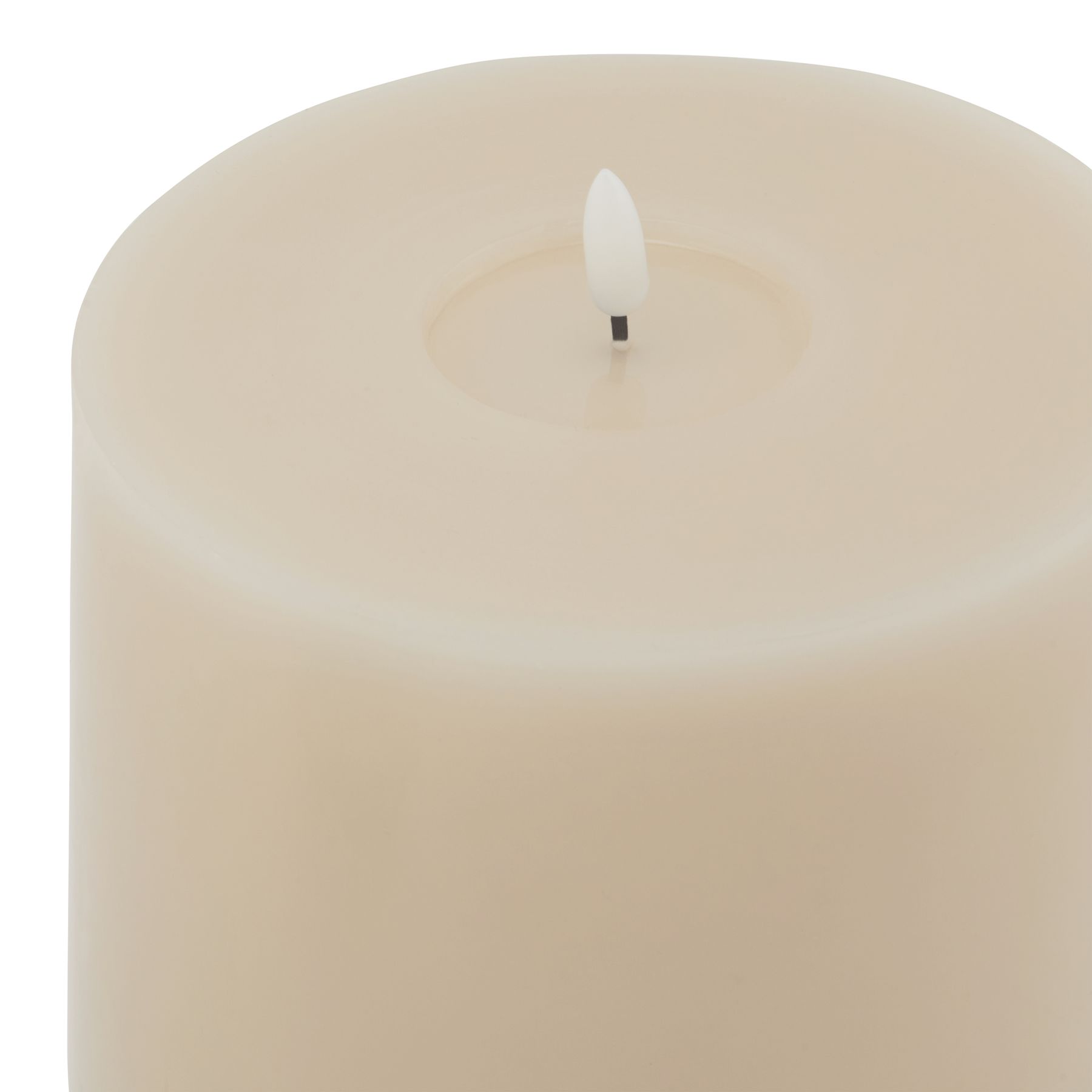 Luxe Collection Melt Effect 6x8 Taupe LED Wax Candle - Image 2