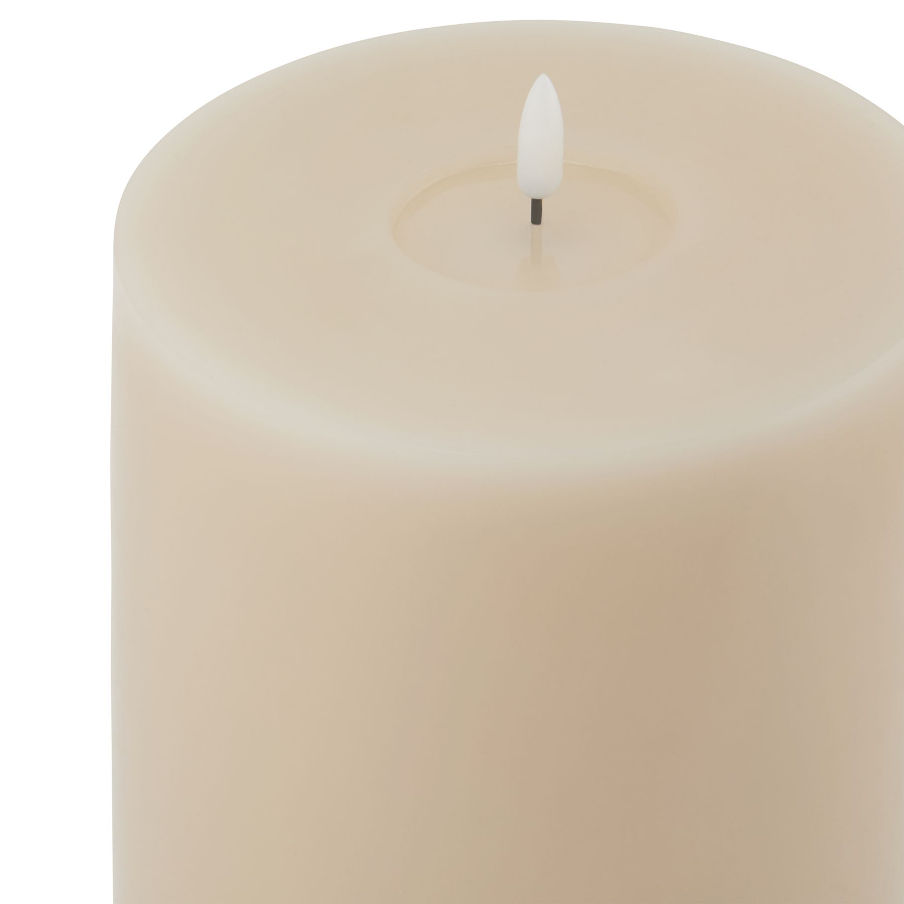 Luxe Collection Melt Effect 6x12 Taupe LED Wax Candle - Image 2