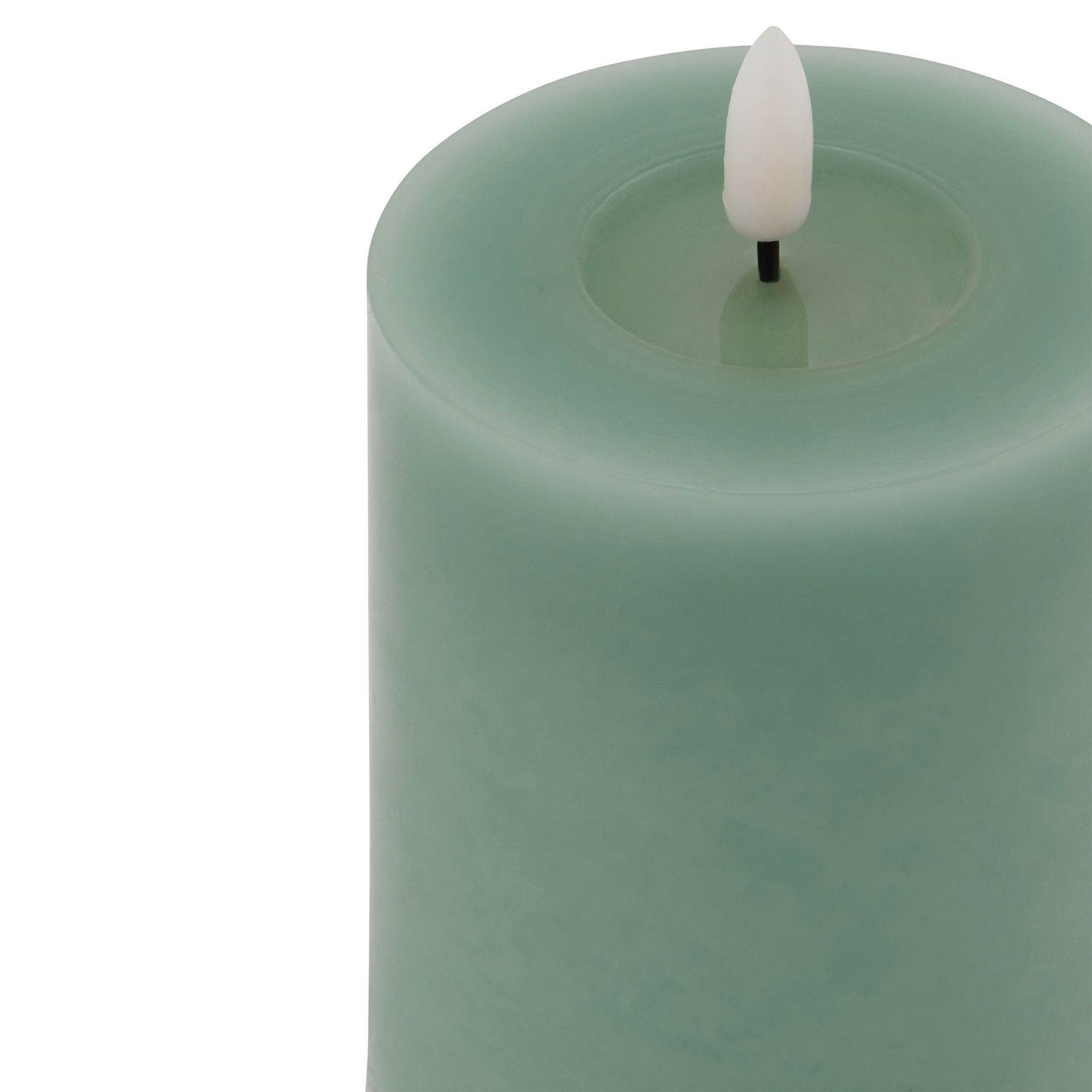 Luxe Collection Melt Effect 3x4 Sage LED Wax Candle - Image 2