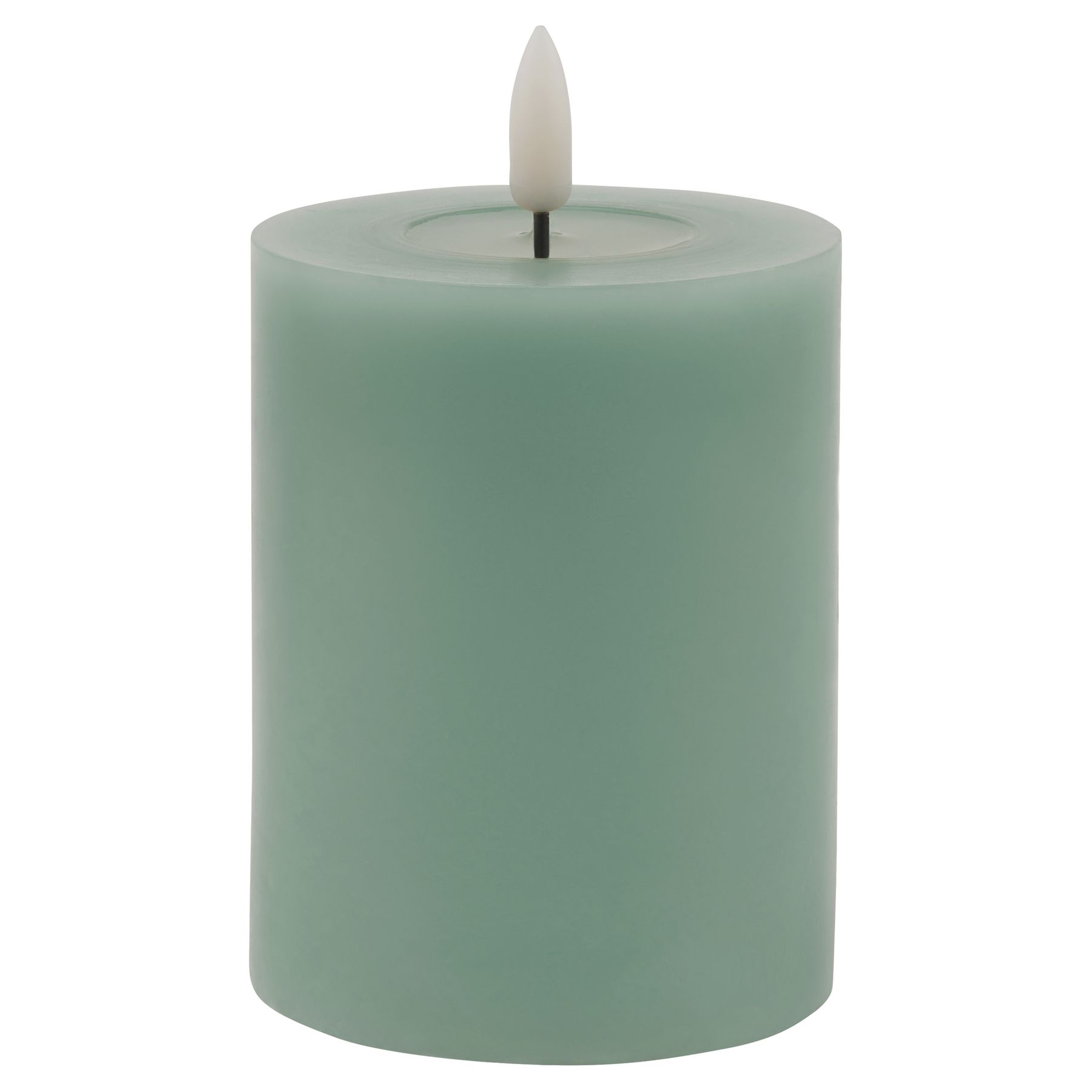 Luxe Collection Melt Effect 3x4 Sage LED Wax Candle - Image 1