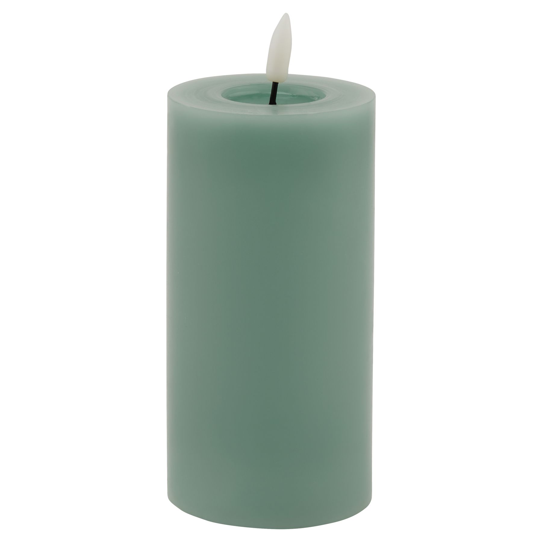 Luxe Collection Melt Effect 3x6 Sage LED Wax Candle - Image 1