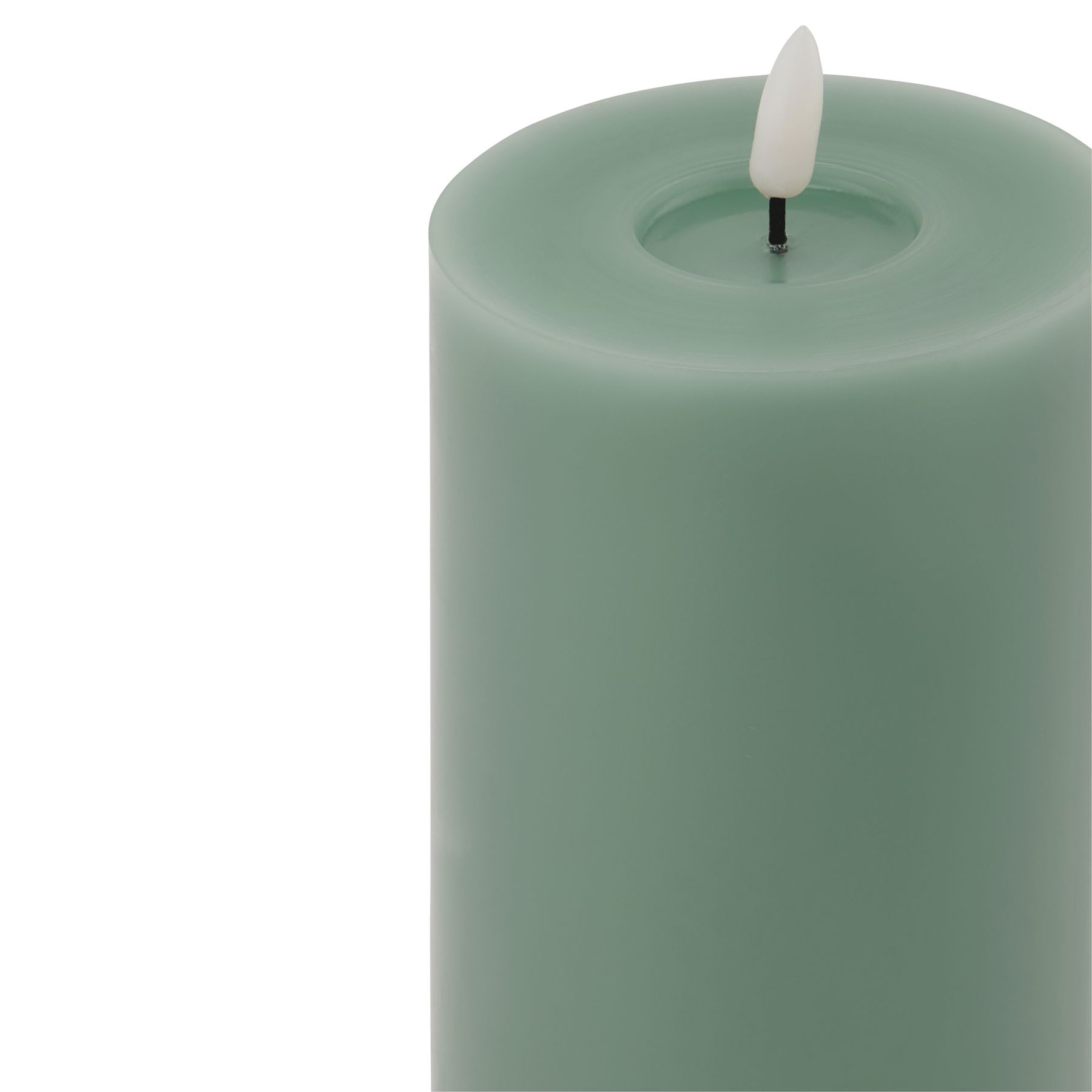 Luxe Collection Melt Effect 3.5x9 Sage LED Wax Candle - Image 2