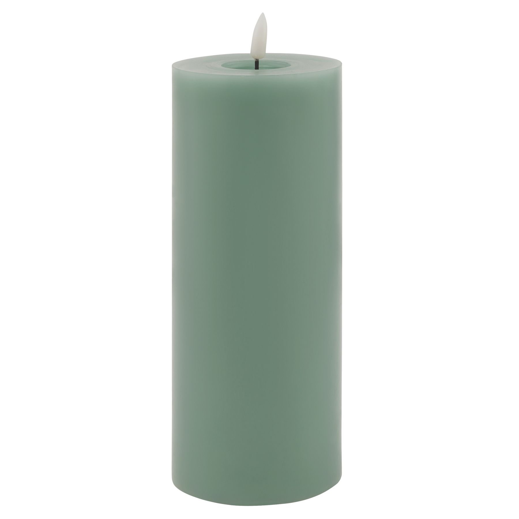 Luxe Collection Melt Effect 3.5x9 Sage LED Wax Candle - Image 1