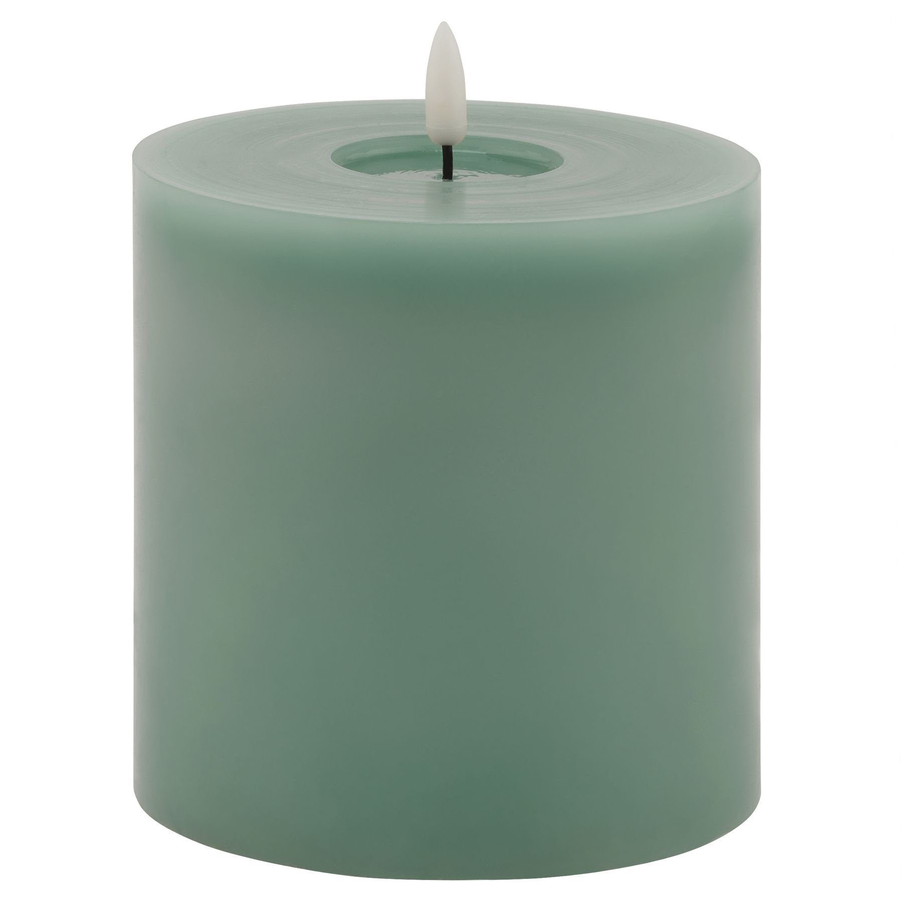 Luxe Collection Melt Effect 5x5 Sage LED Wax Candle - Image 1