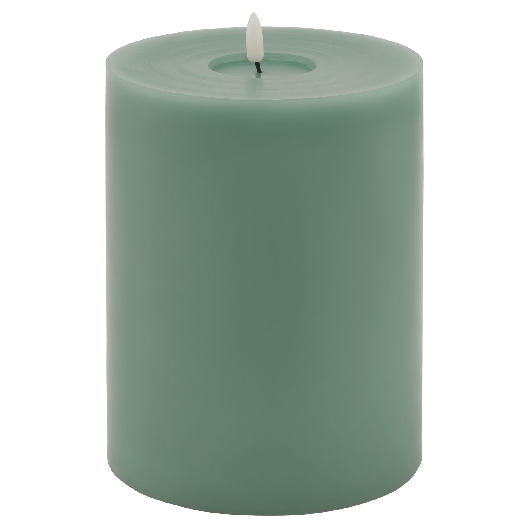 Luxe Collection Melt Effect 6x8 Sage LED Wax Candle - Image 1