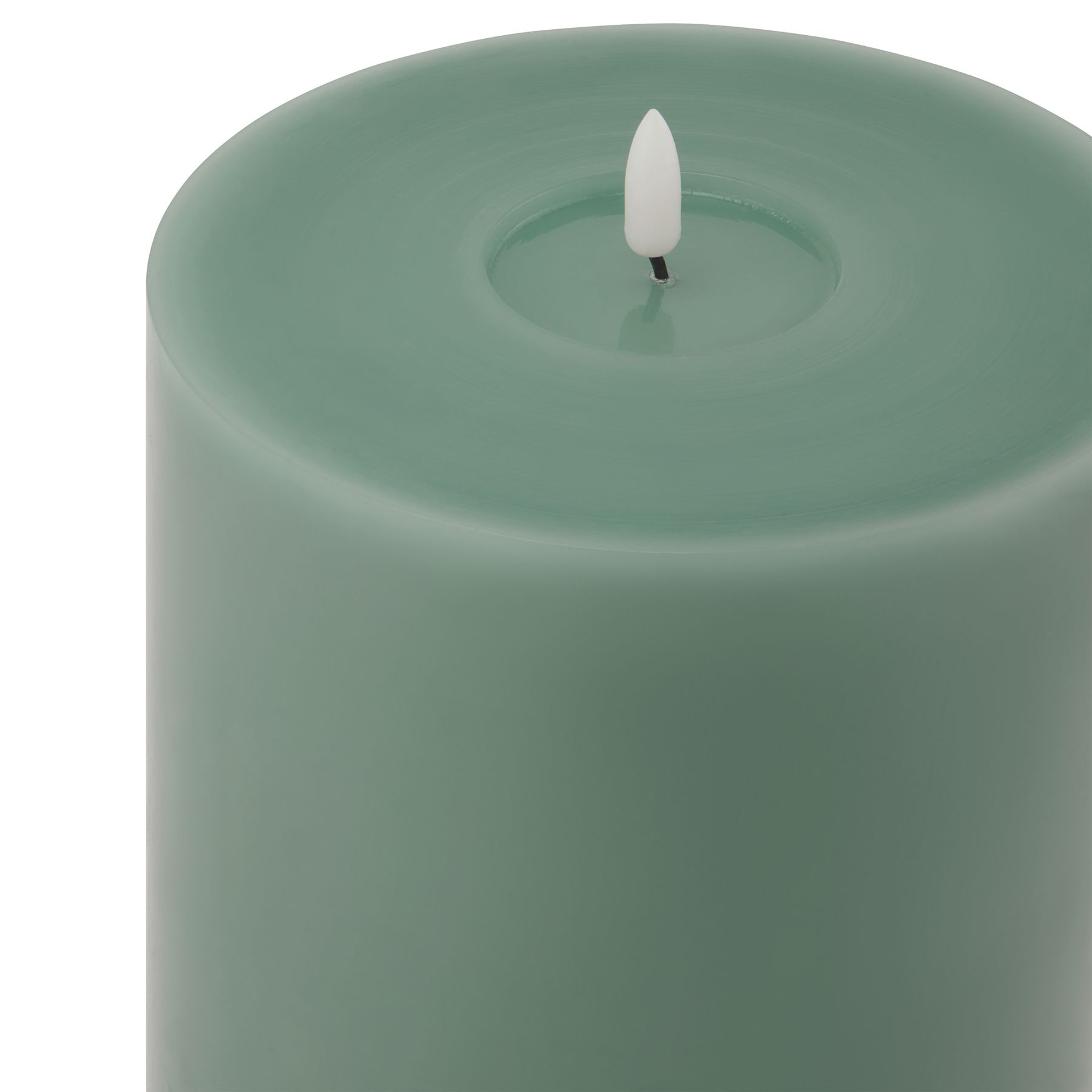 Luxe Collection Melt Effect 6x12 Sage LED Wax Candle - Image 2