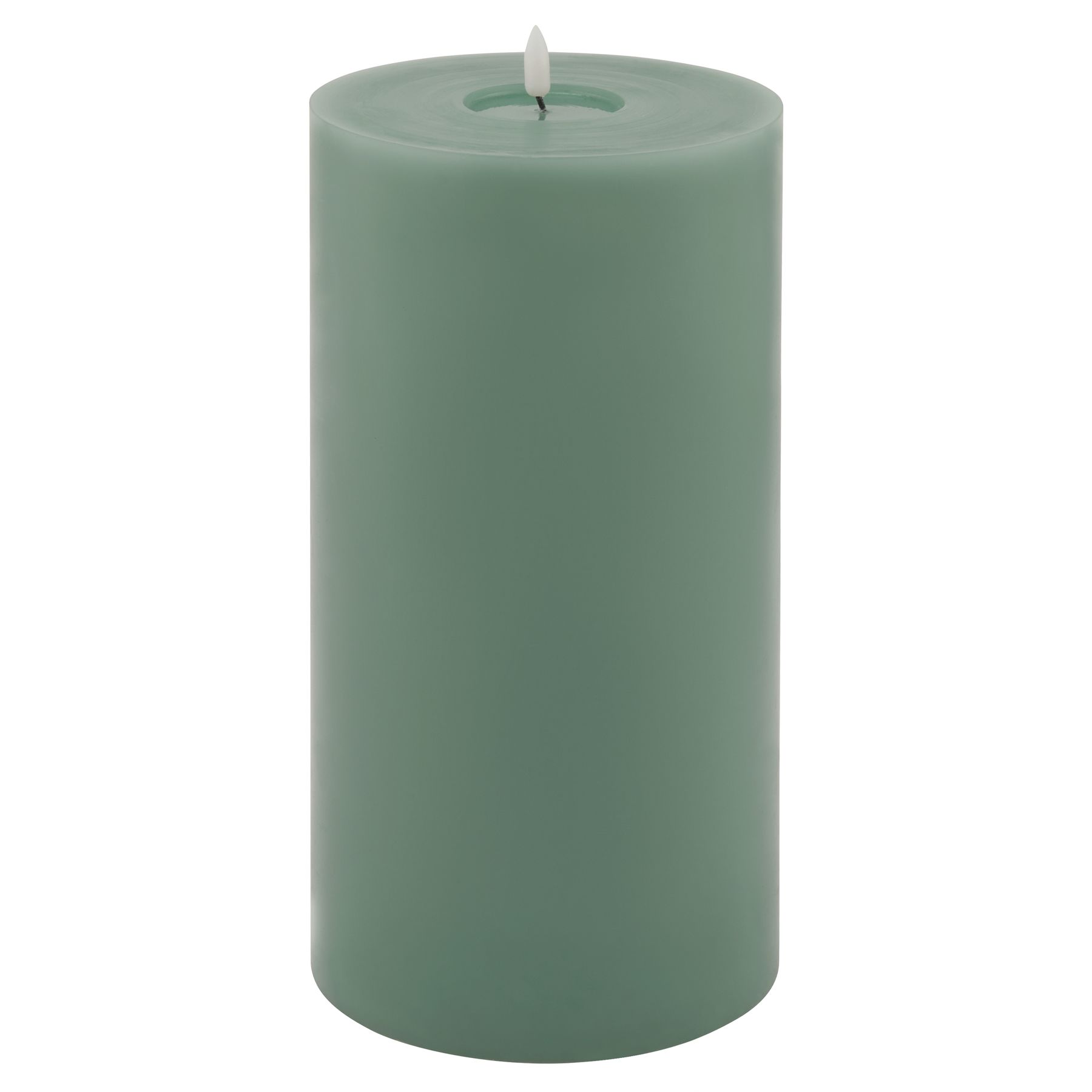 Luxe Collection Melt Effect 6x12 Sage LED Wax Candle - Image 1