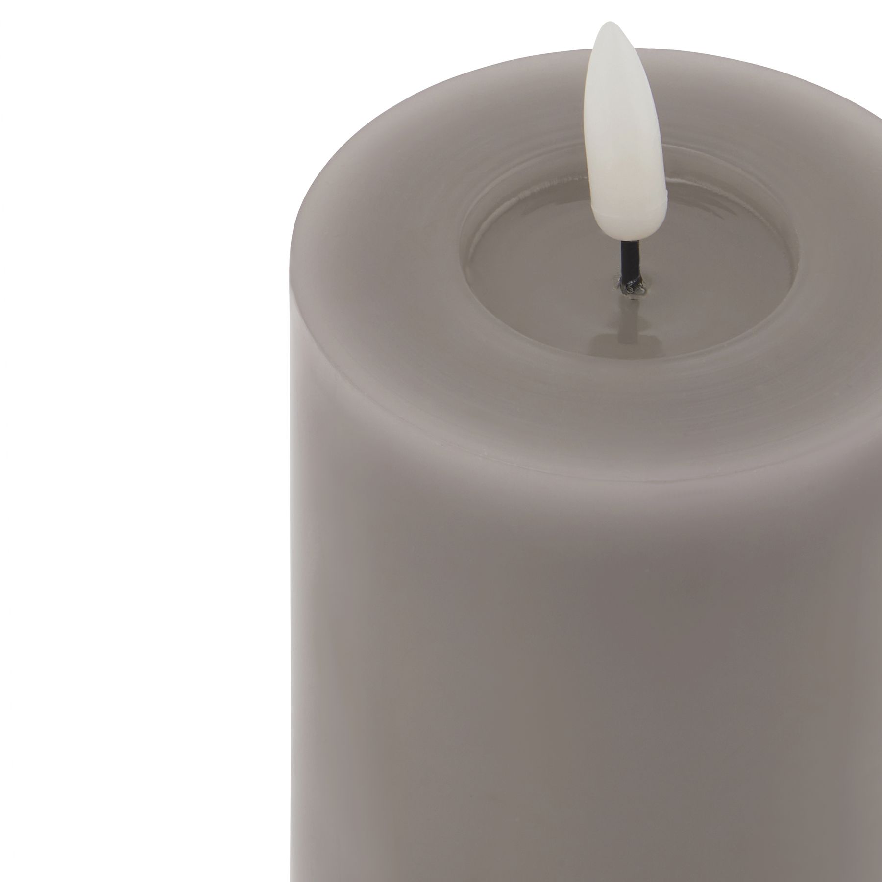 Luxe Collection Melt Effect 3x4 Grey LED Wax Candle - Image 2