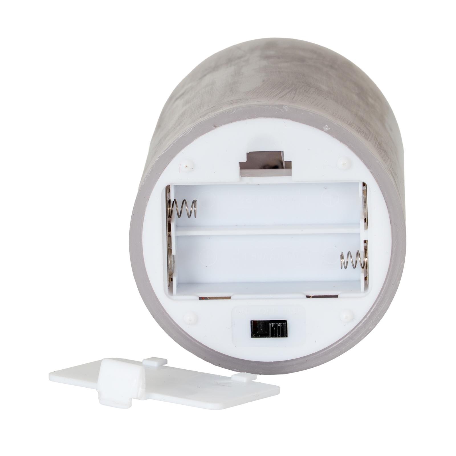 Luxe Collection Melt Effect 3x6 Grey LED Wax Candle - Image 3