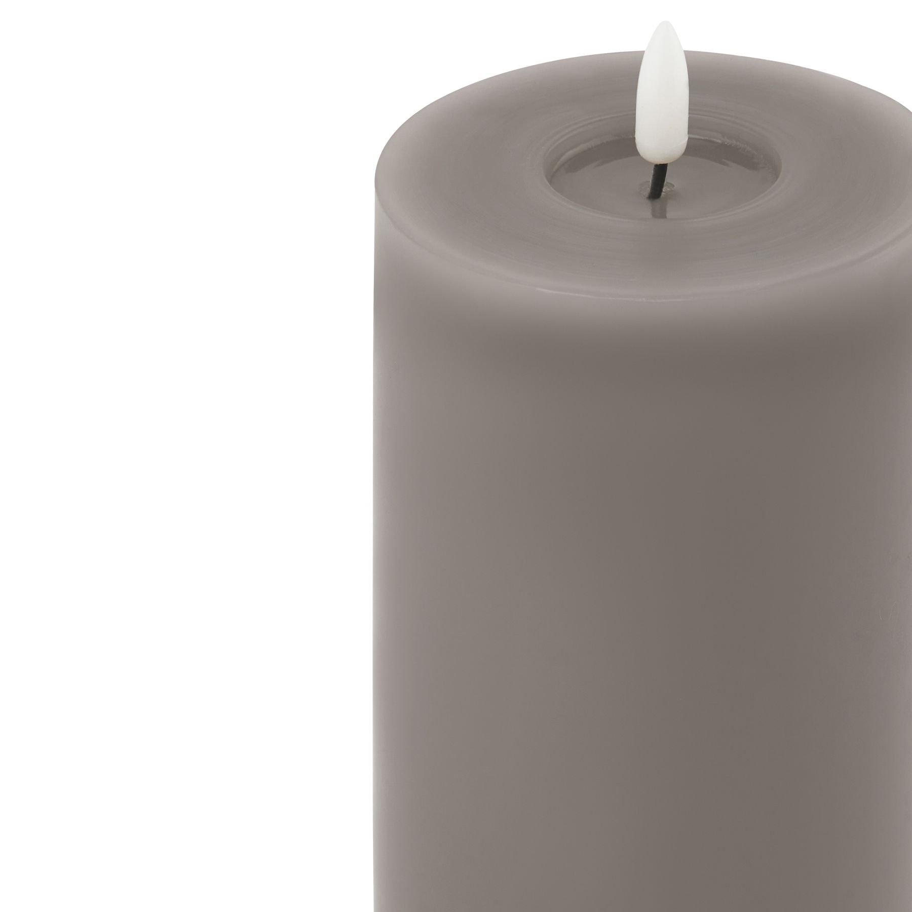 Luxe Collection Melt Effect 3.5x9 Grey LED Wax Candle - Image 2