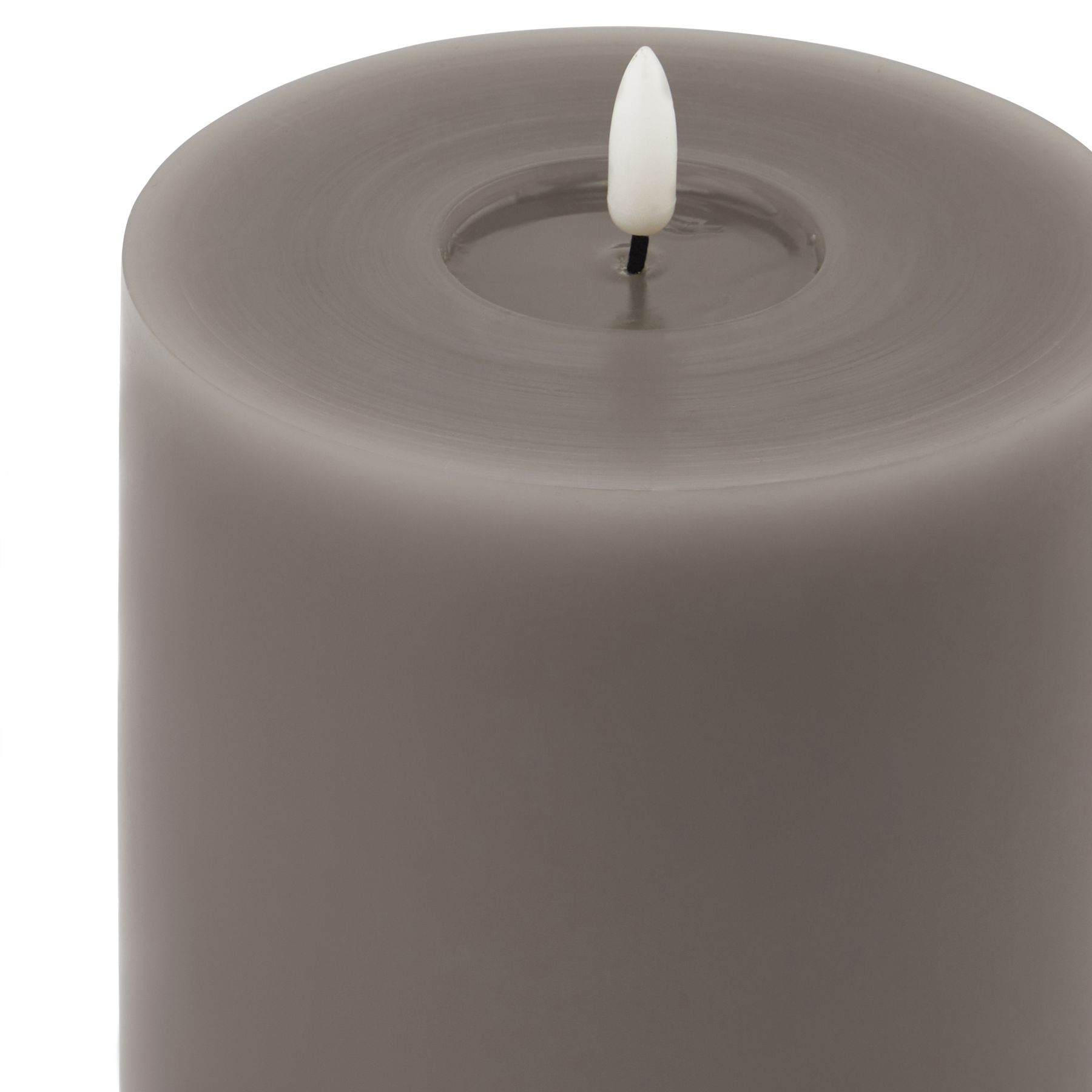 Luxe Collection Melt Effect 5x5 Grey LED Wax Candle - Image 2