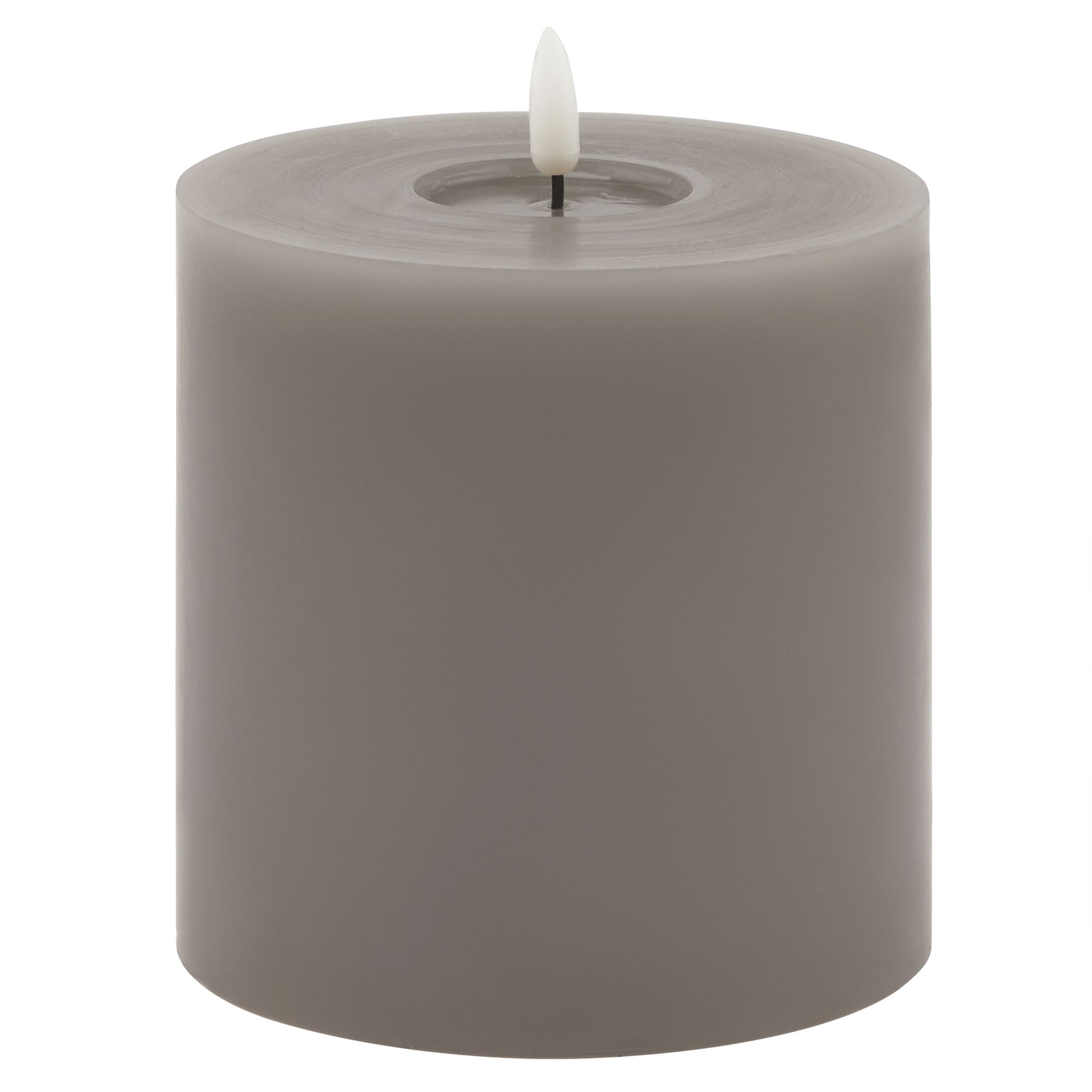 Luxe Collection Melt Effect 5x5 Grey LED Wax Candle - Image 1