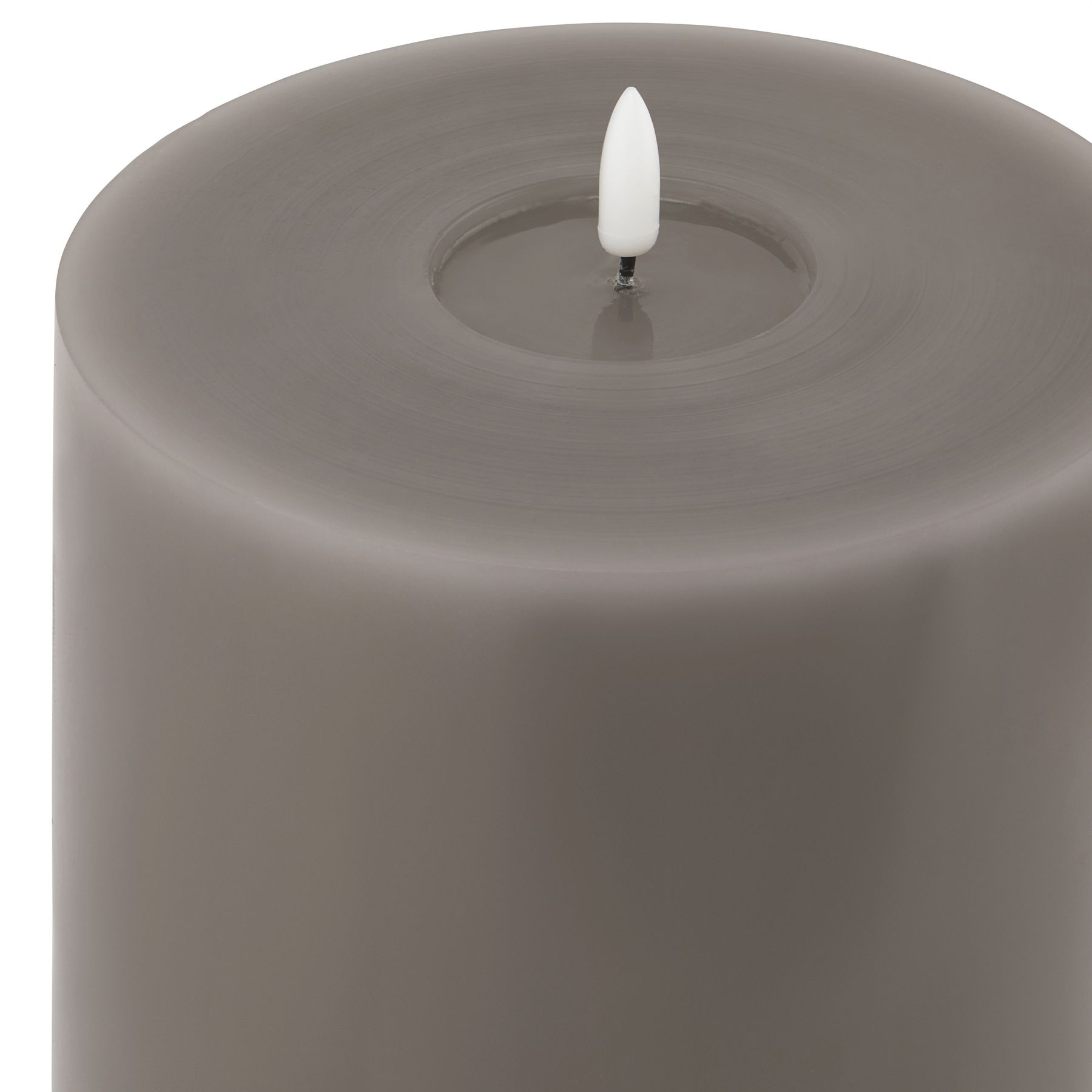 Luxe Collection Melt Effect 6x12 Grey LED Wax Candle - Image 2