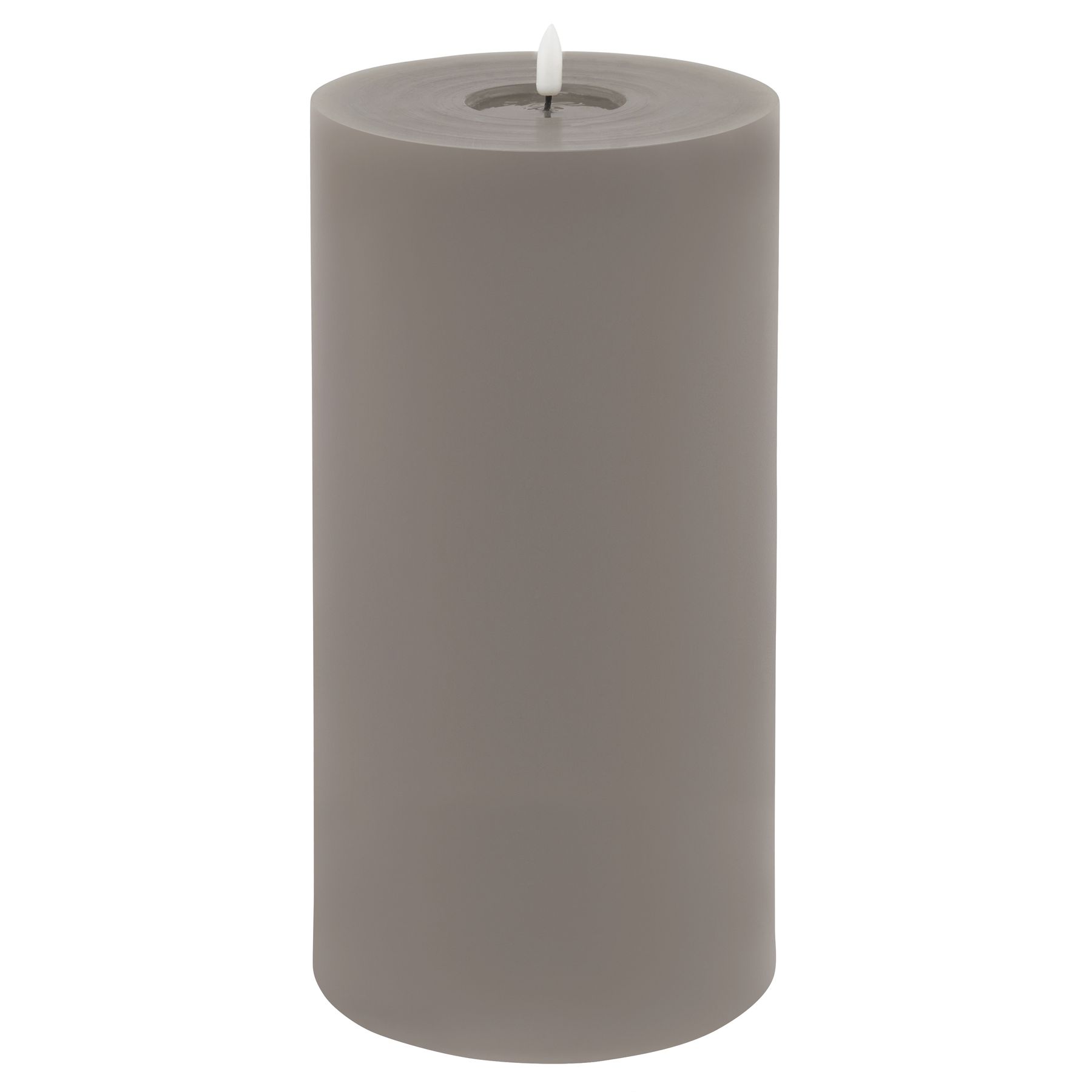 Luxe Collection Melt Effect 6x12 Grey LED Wax Candle - Image 1