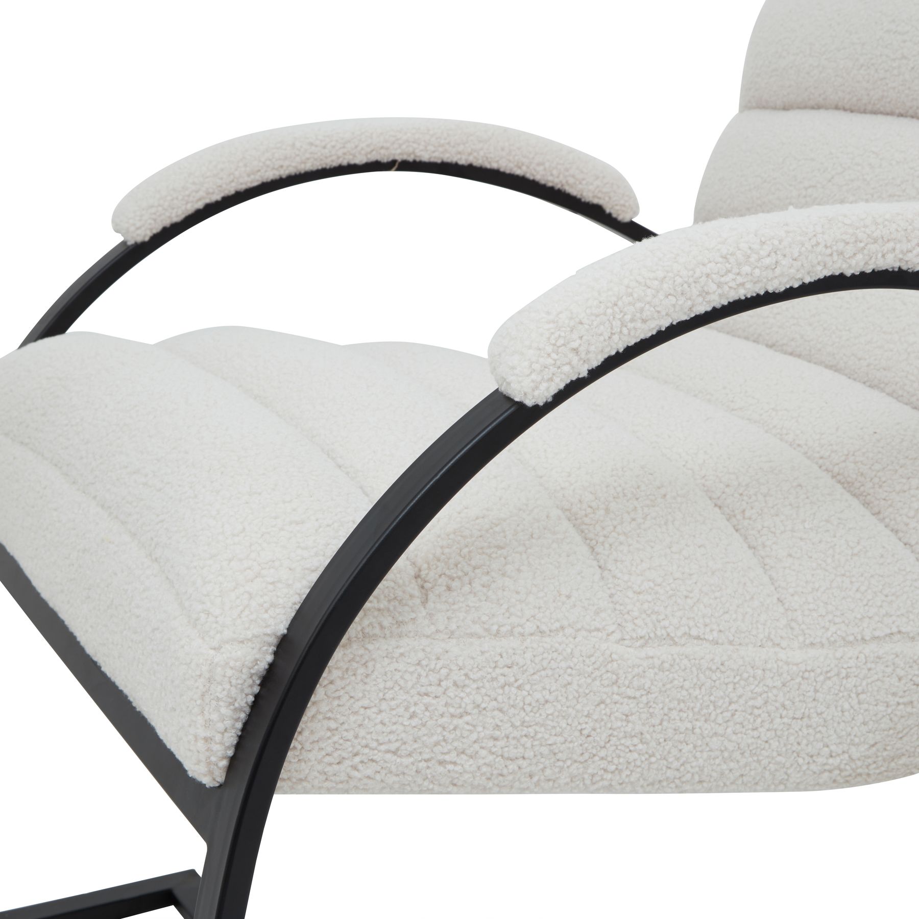 Bouclé Ribbed Ark Chair - Image 4