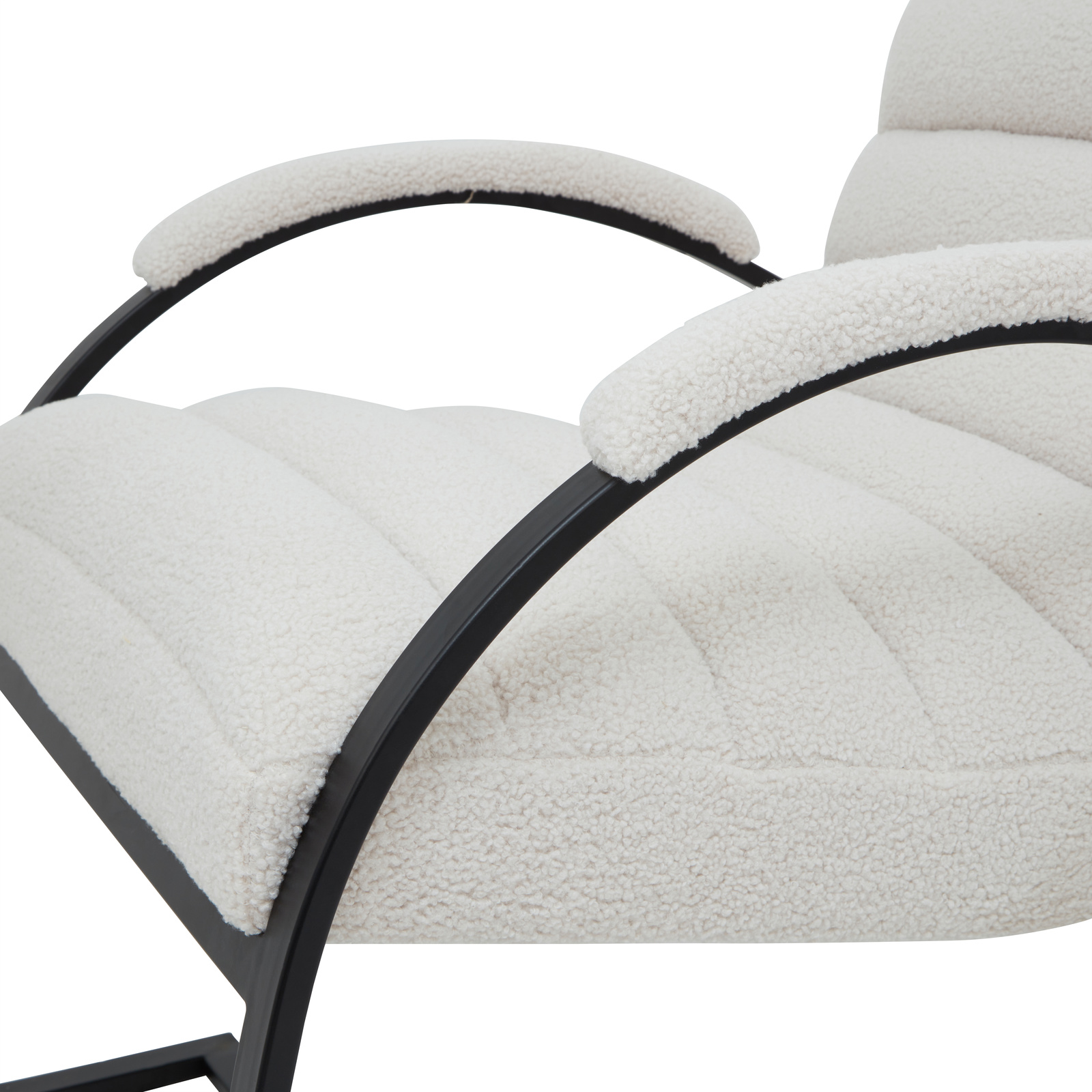 Boucle Ribbed Ark Chair - Image 6