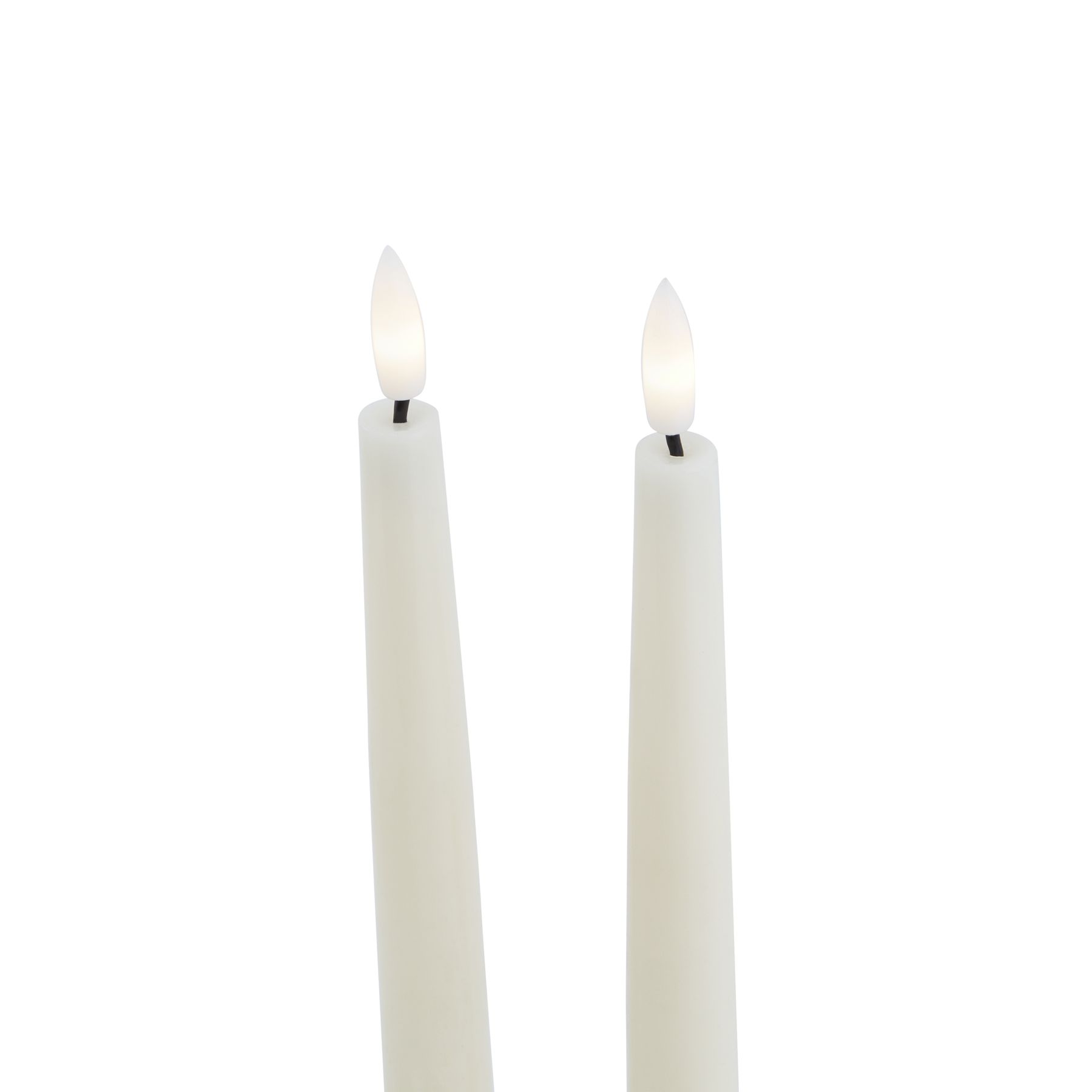 Luxe Collection S/2 Taupe LED Wax Dinner Candles - Image 2