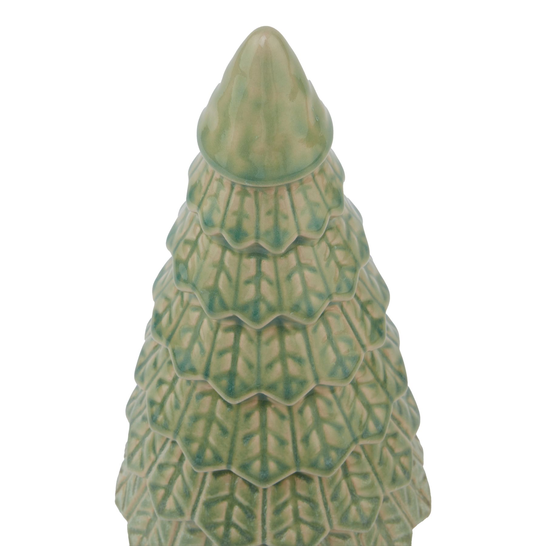 Light Green Ceramic Fir Tree With Base - Image 2