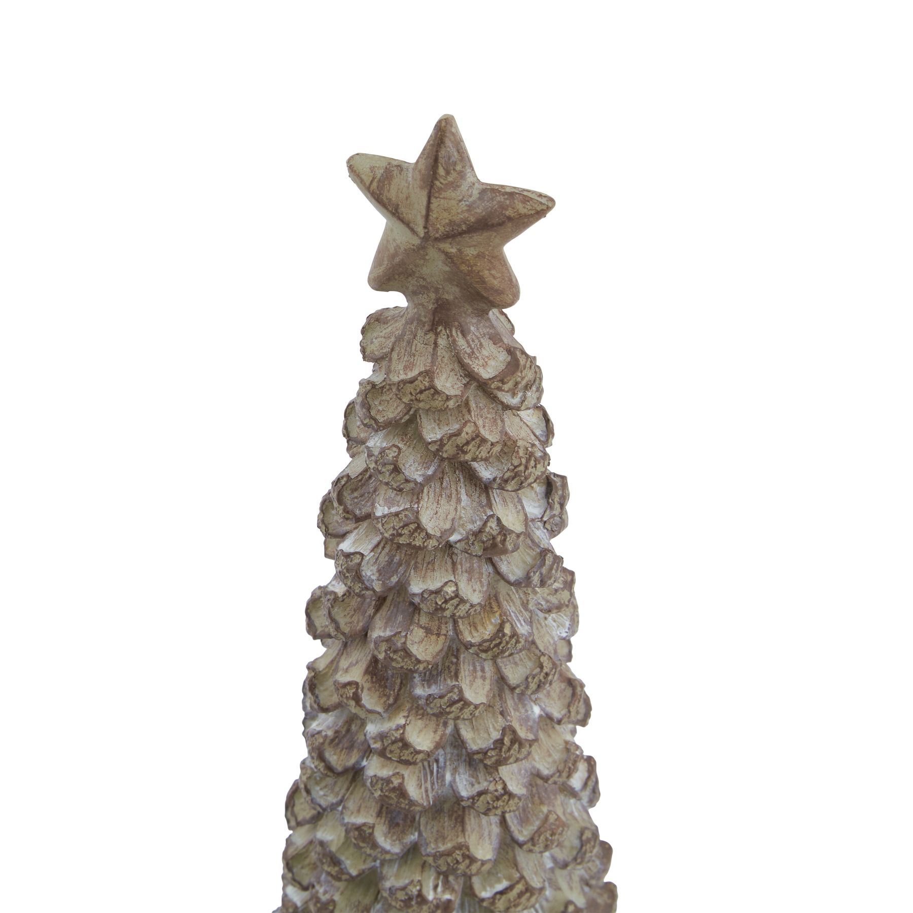 Medium Beige Cedar Tree With Star - Image 2