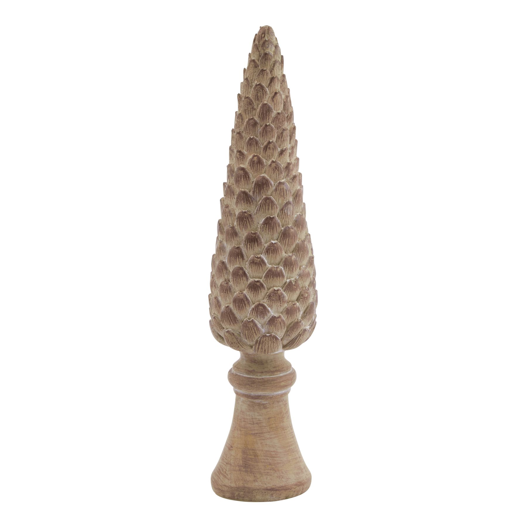 Medium Pinecone Sculpture On Base - Image 1