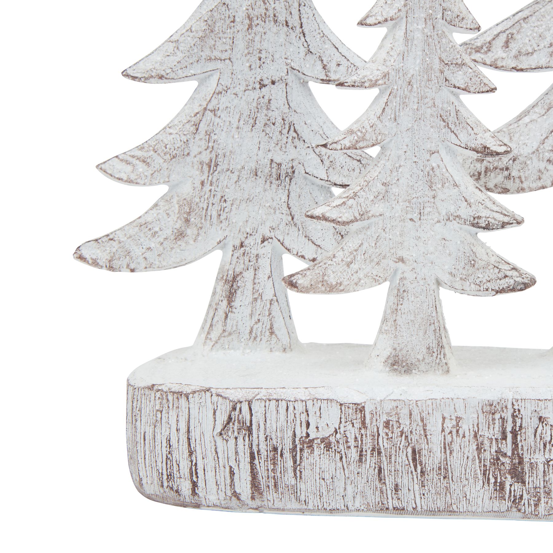 Small Three Snowy Pine Tree Sculpture - Image 3