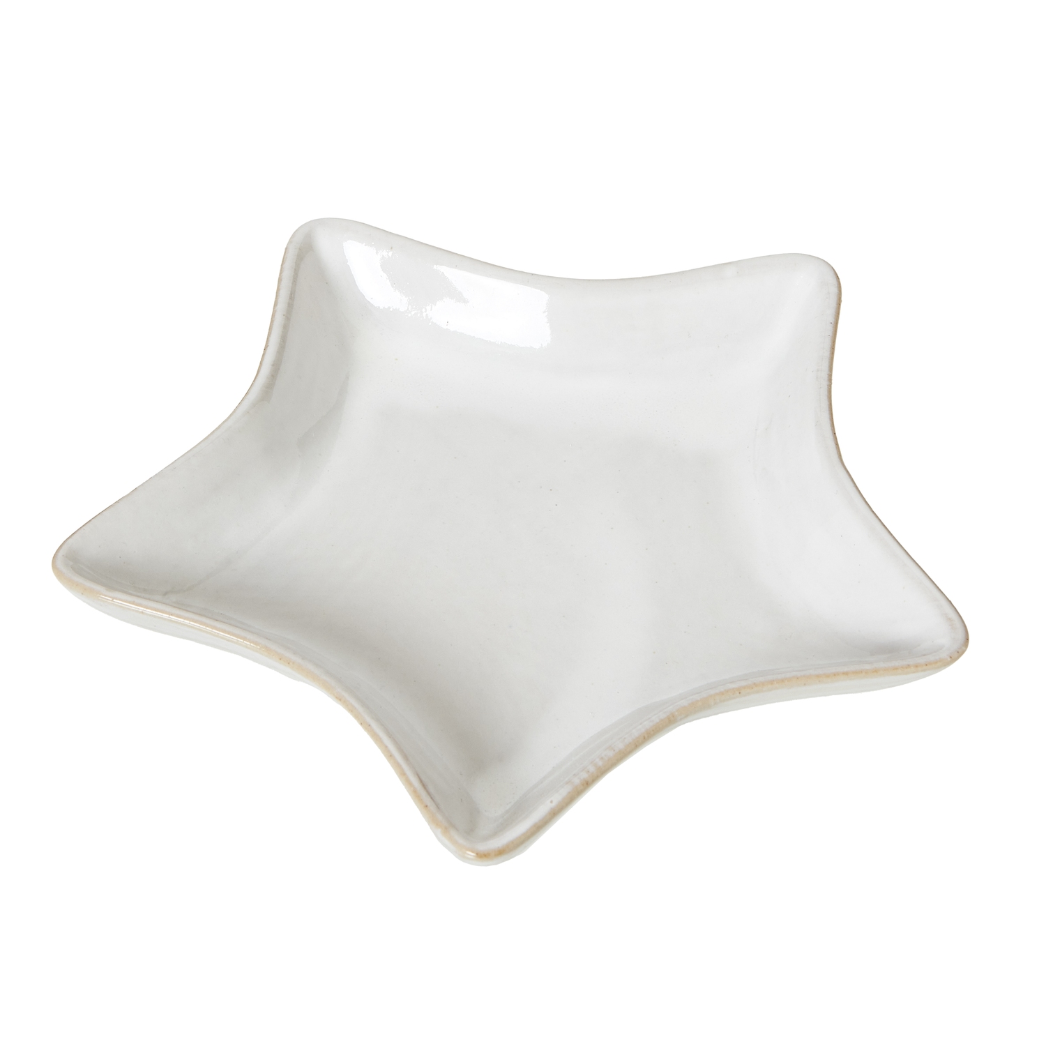 Medium White Ceramic Star Dish - Image 1