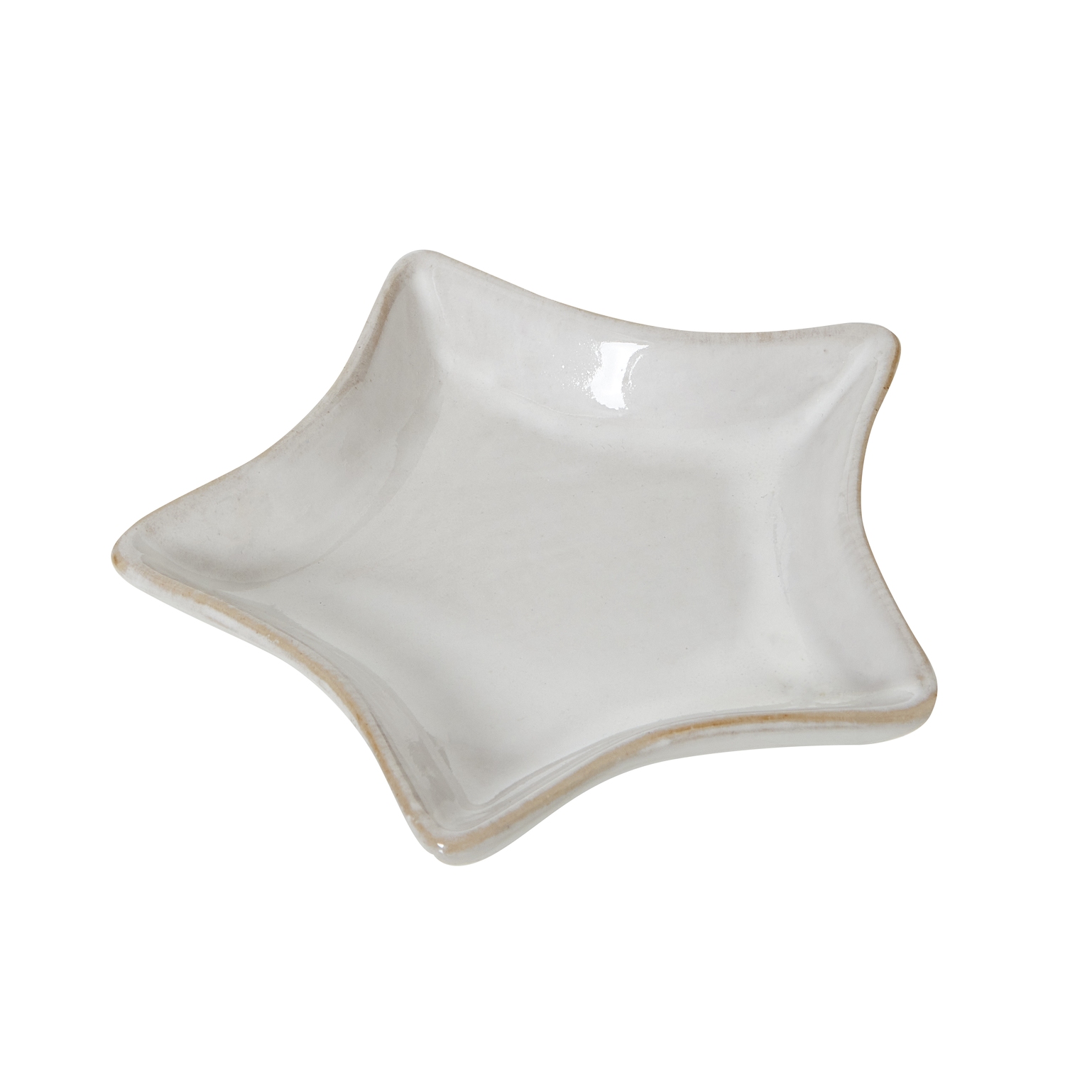 Small White Ceramic Star Dish - Image 1