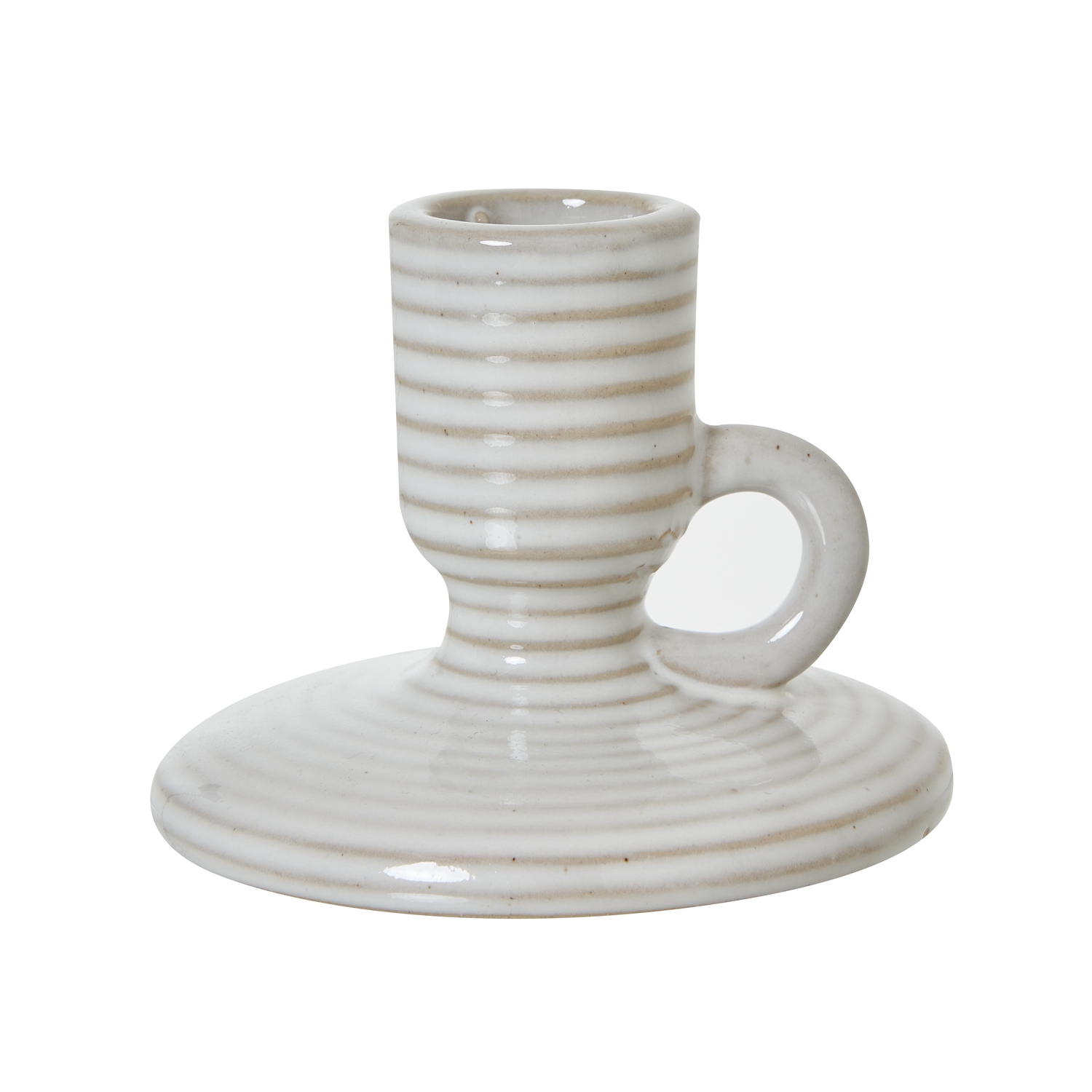 Ceramic Taper Candle Holder  With Handle - Image 1