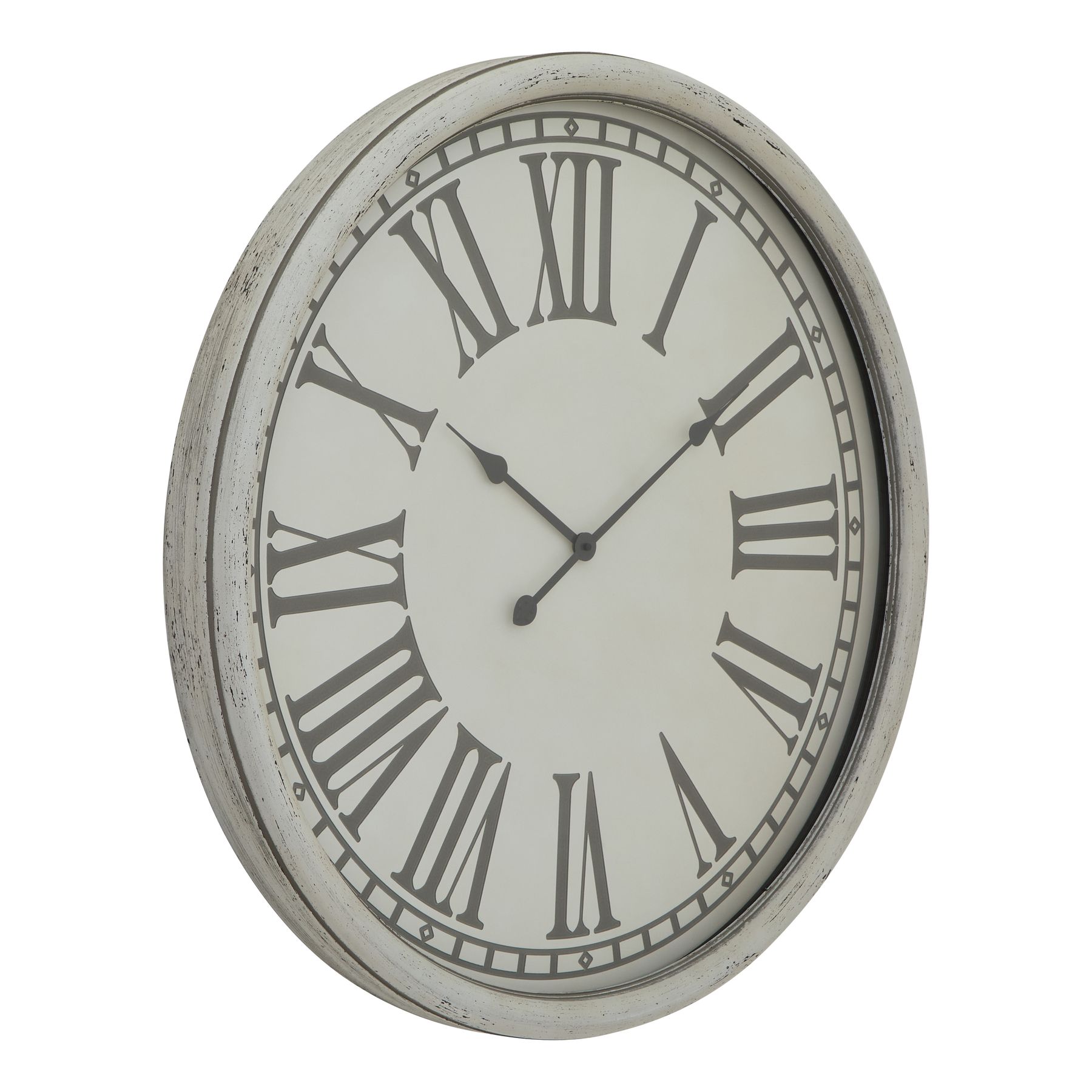 Embossed Wall Clock With Glass - Image 1